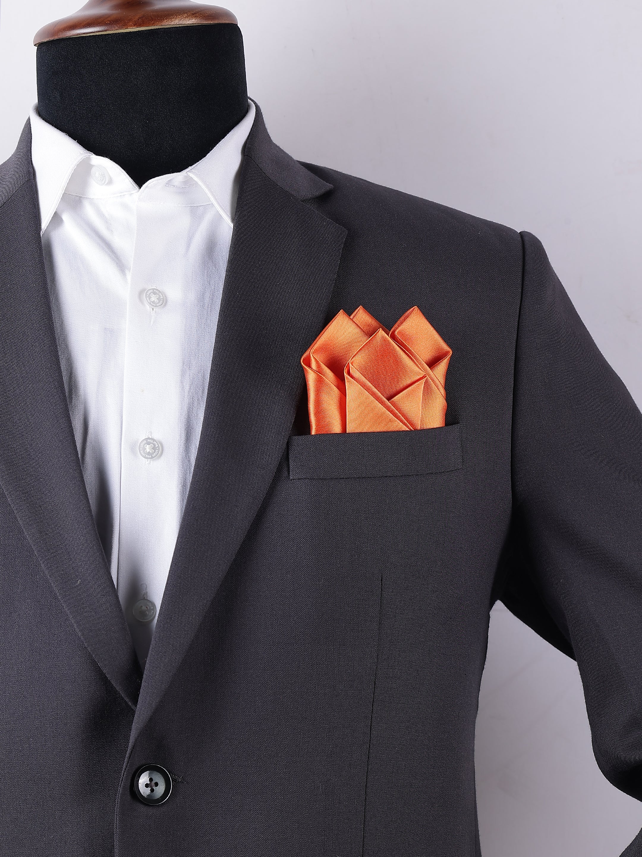 Orange Pre-Folded Pocket Square