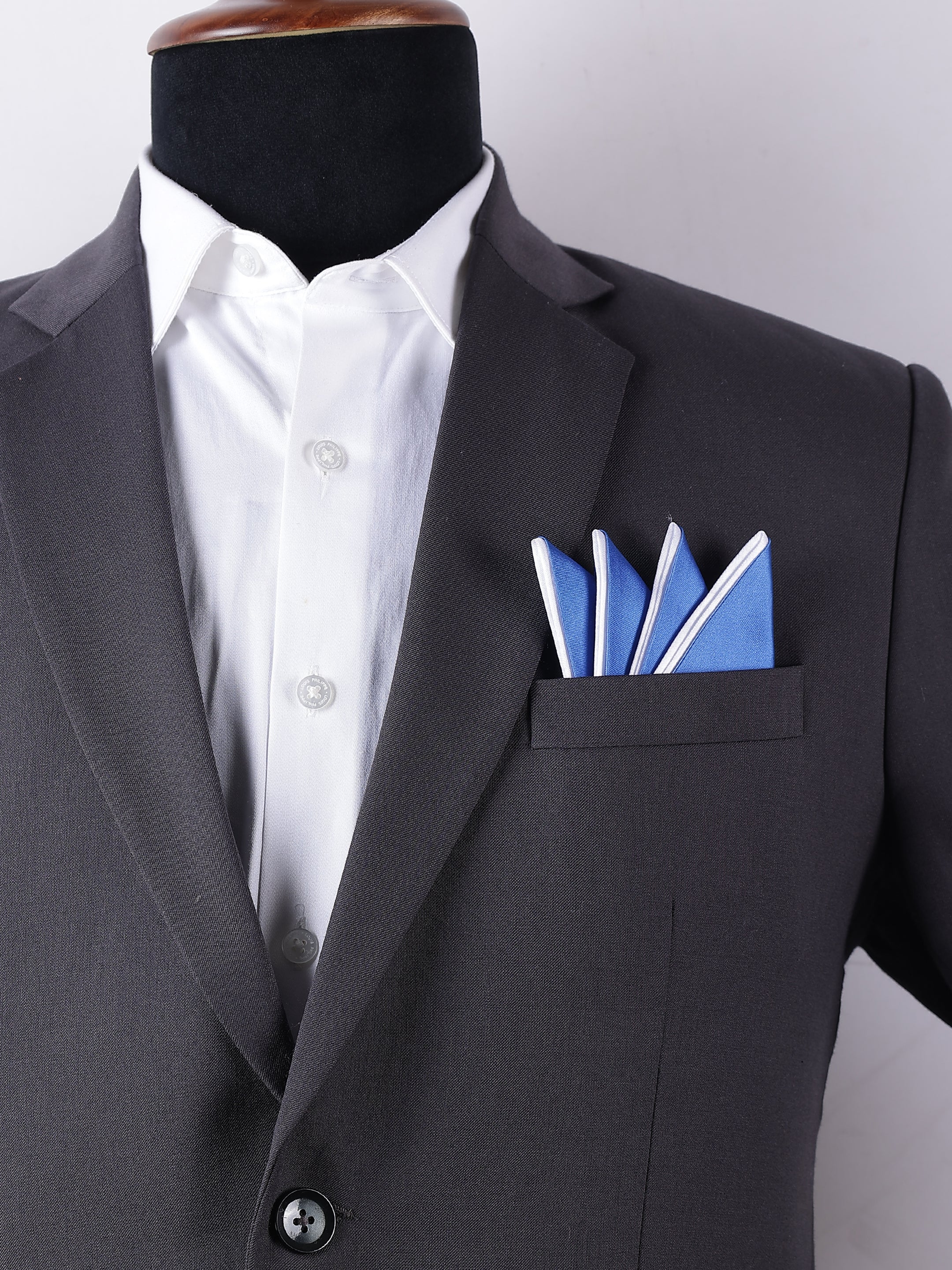 Blue Pre-Folded Pocket Square
