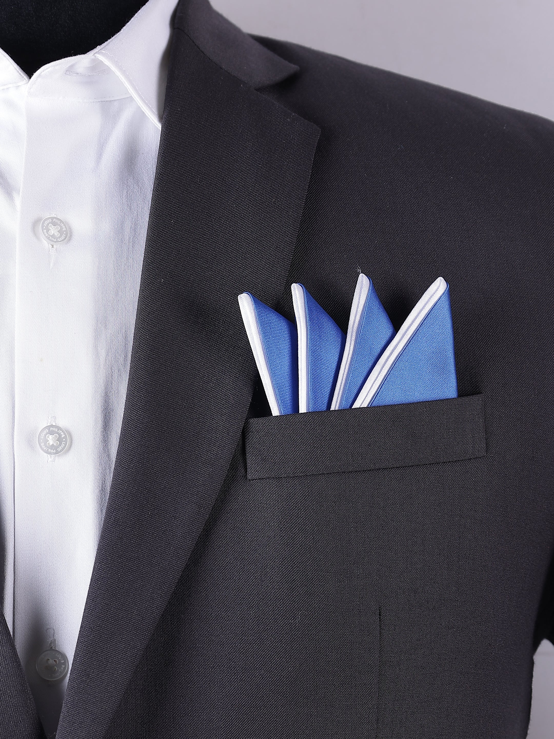 Blue Pre-Folded Pocket Square