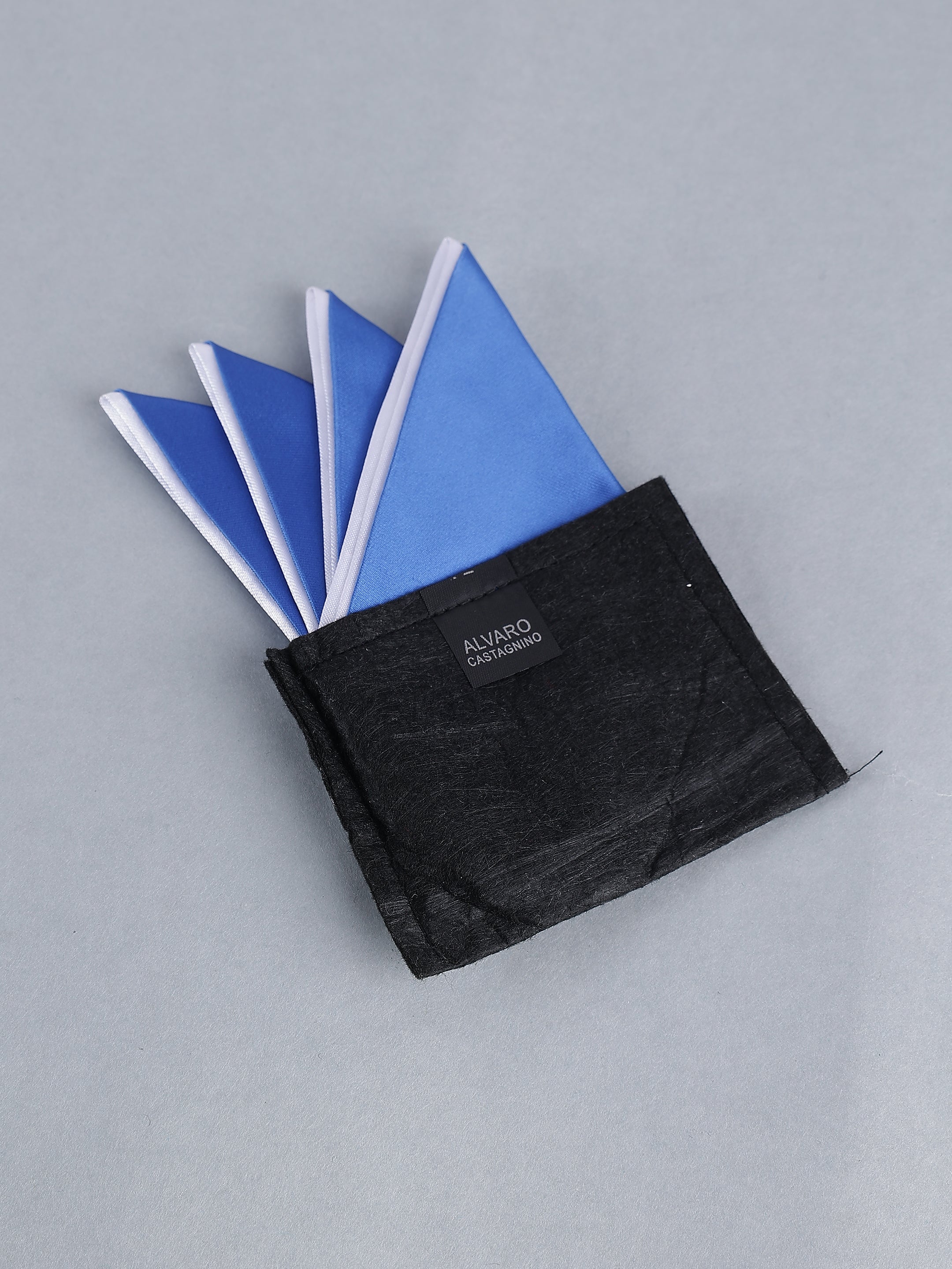 Blue Pre-Folded Pocket Square
