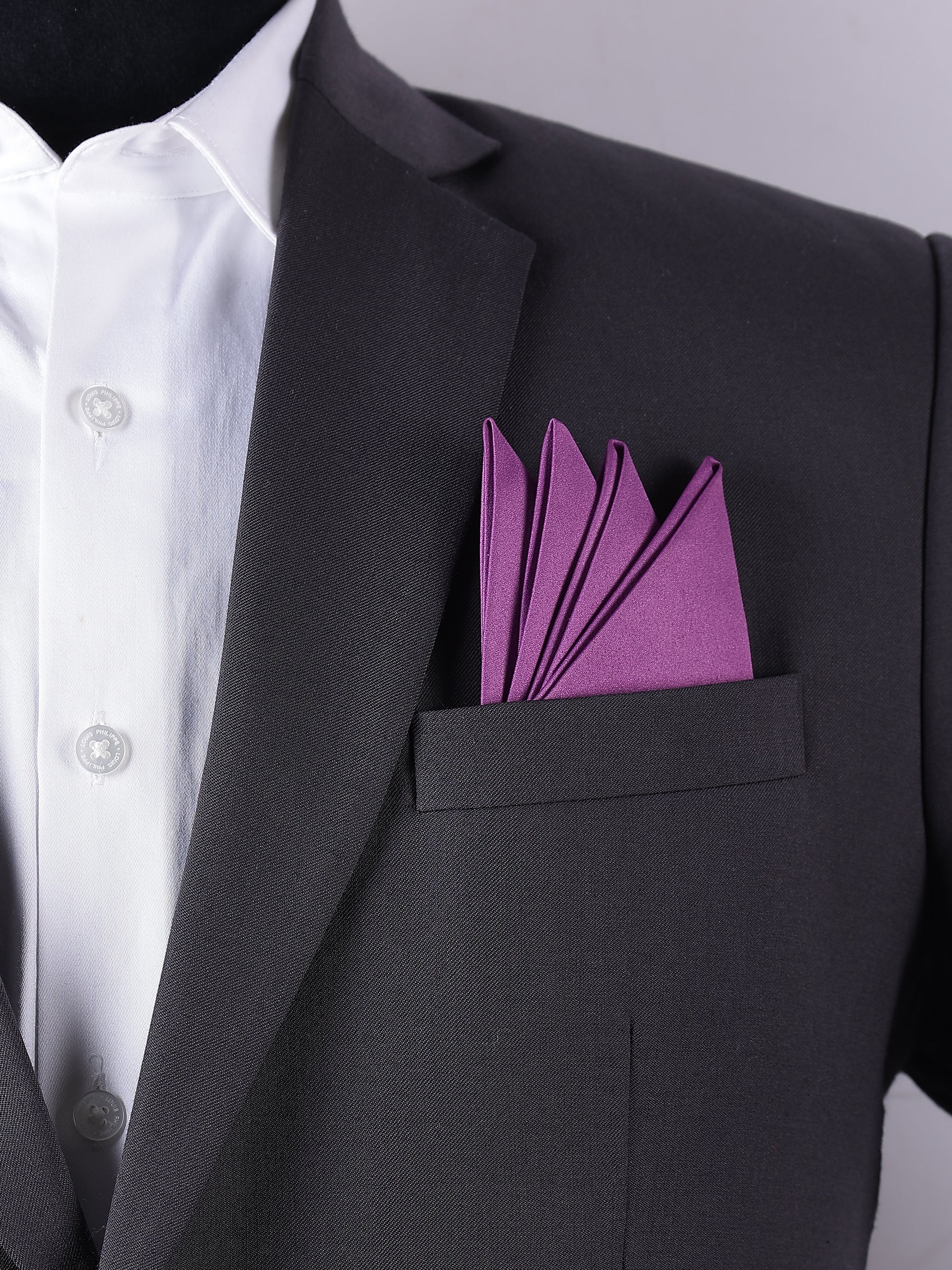 Purple Pre-Folded Pocket Square