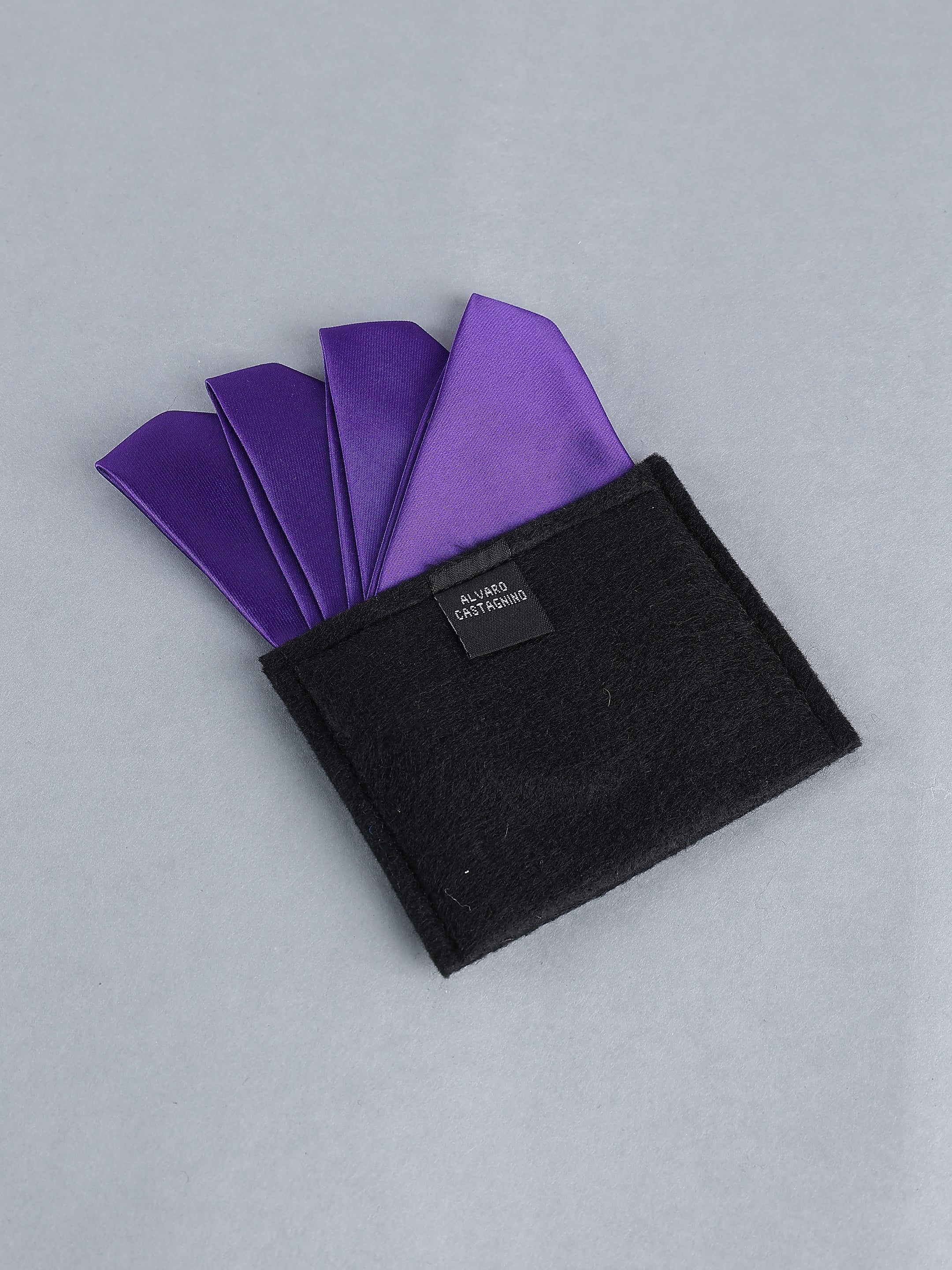 Purple Pre-Folded Pocket Square