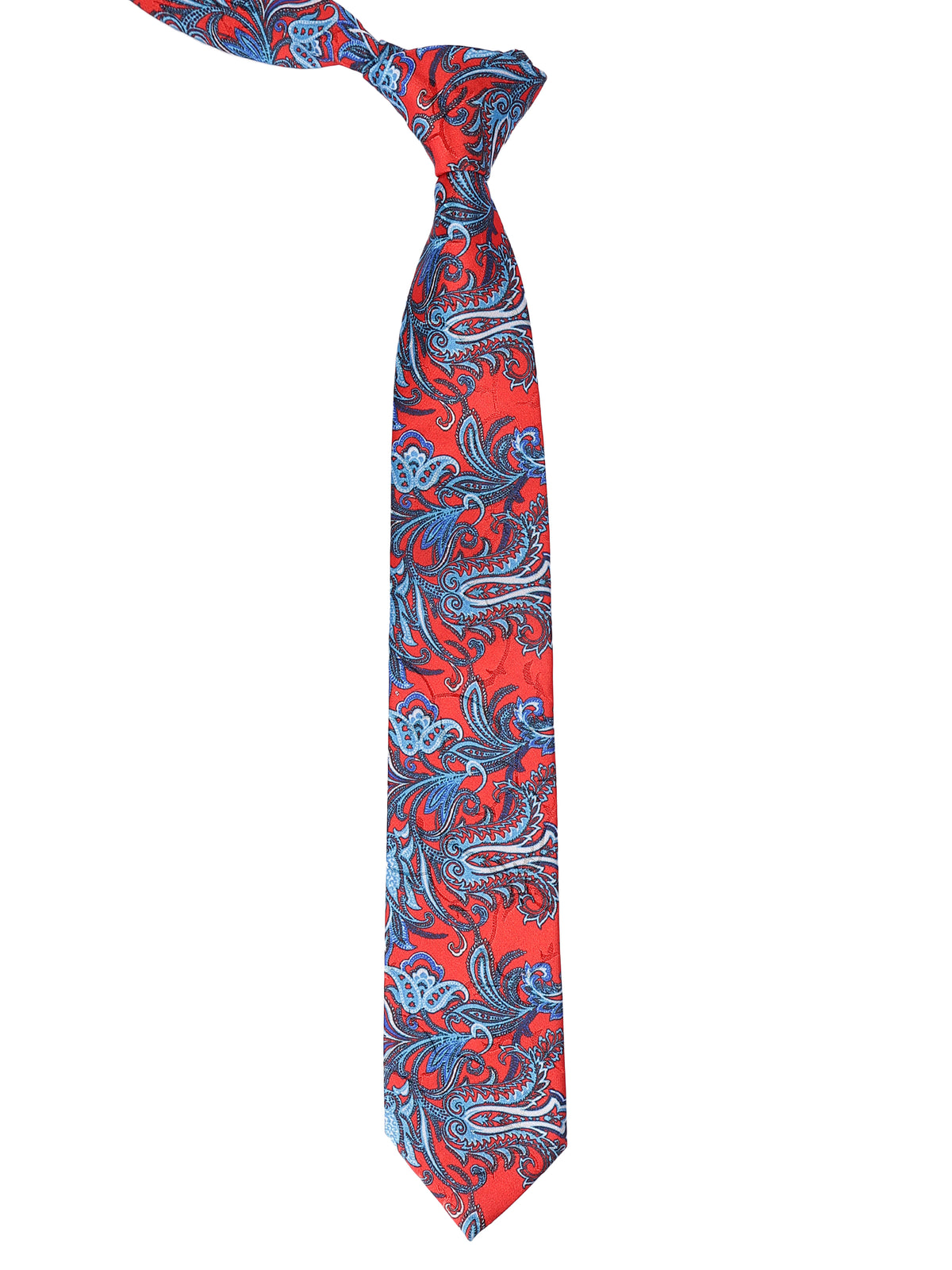 Red and Blue Paisley Necktie