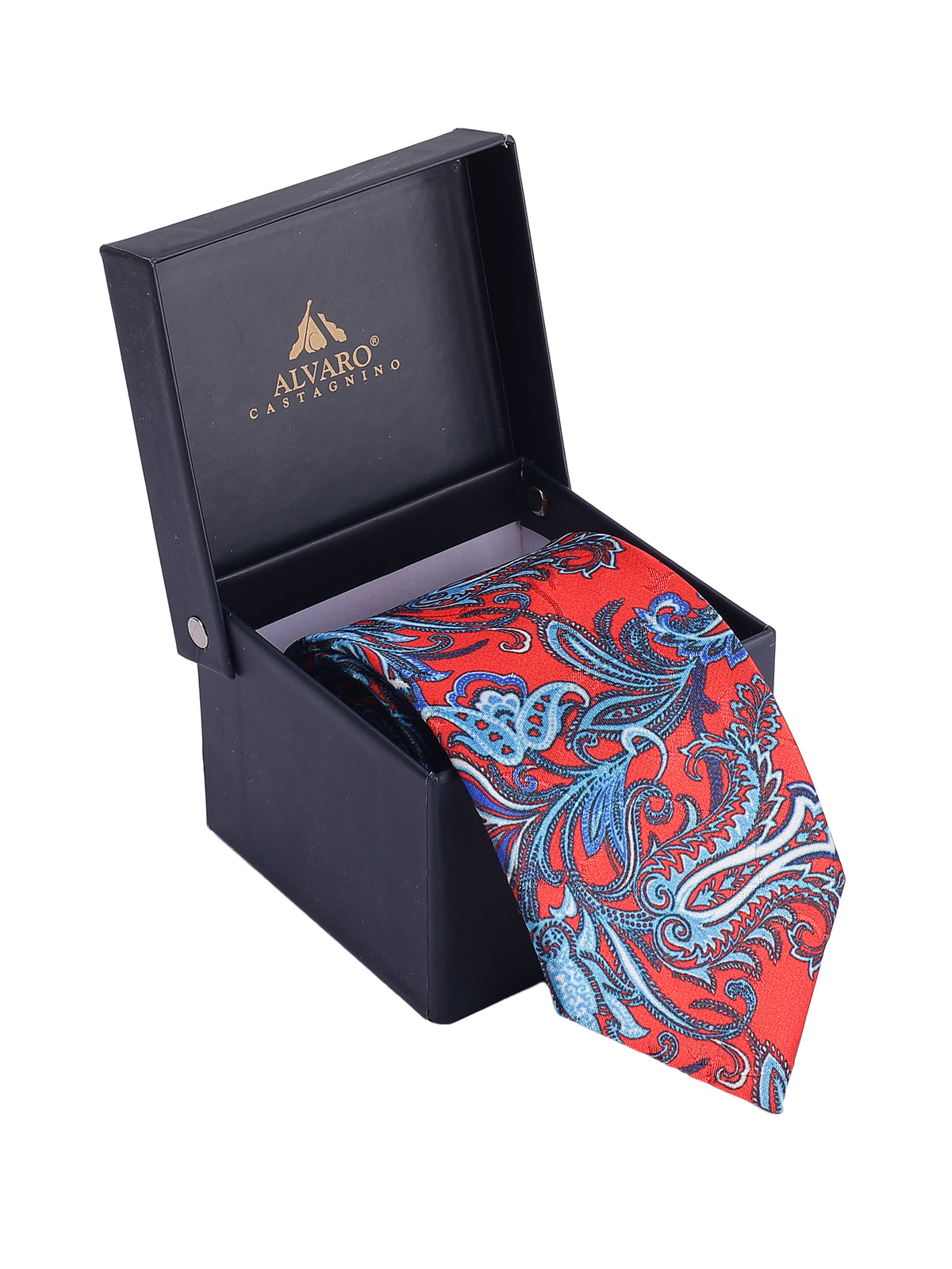 Red and Blue Paisley Necktie