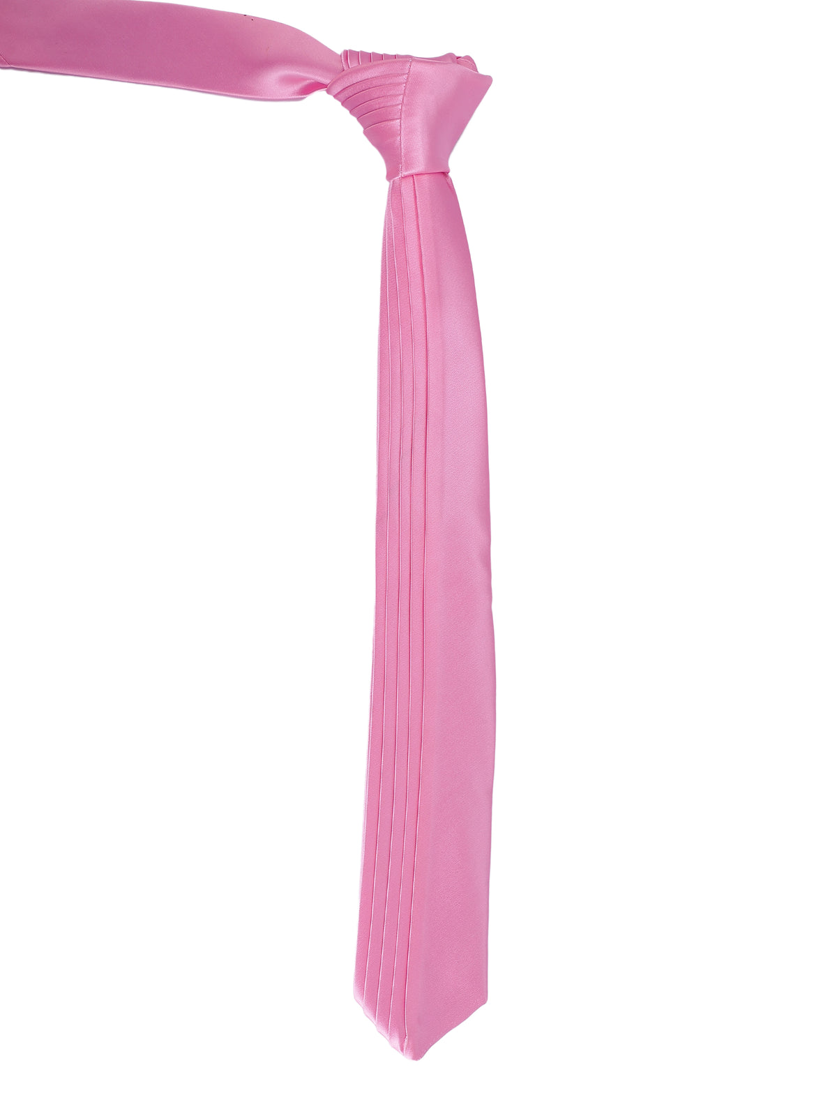 Pink Pleated Panel Necktie