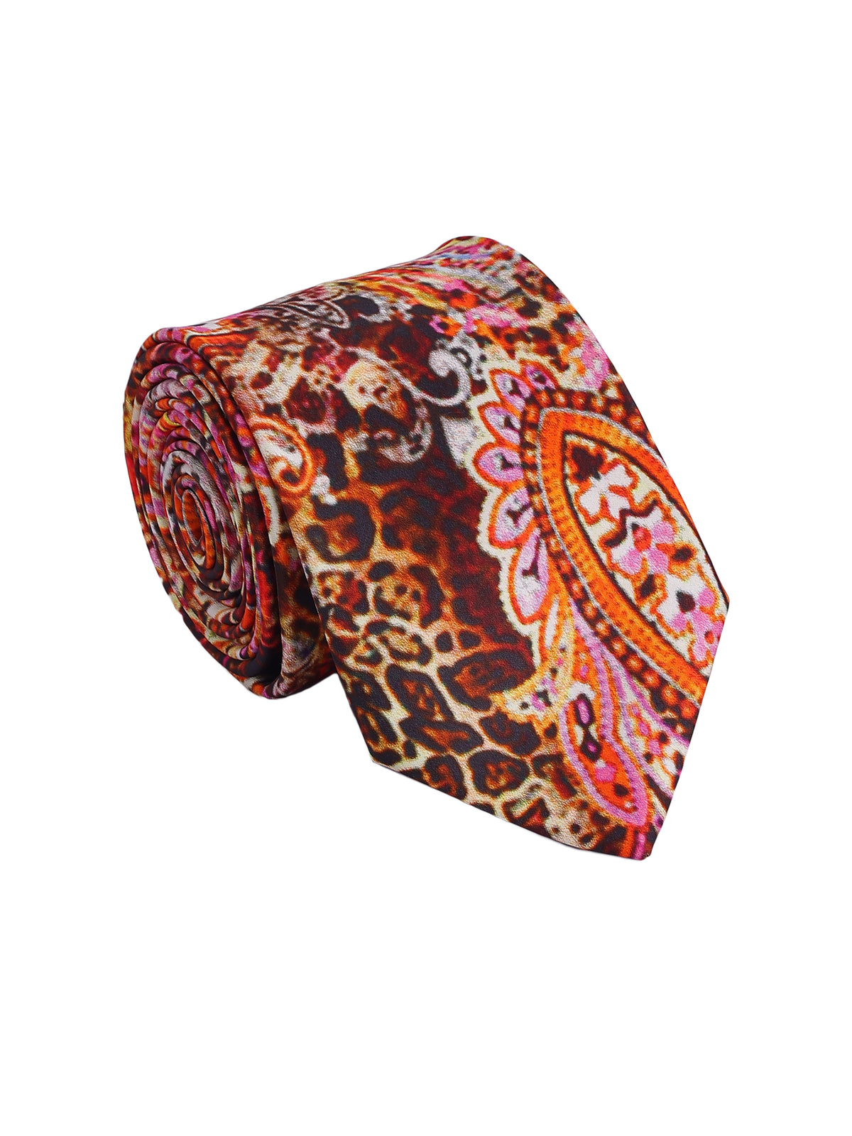 Multicolor Paisley and Animal Print Necktie