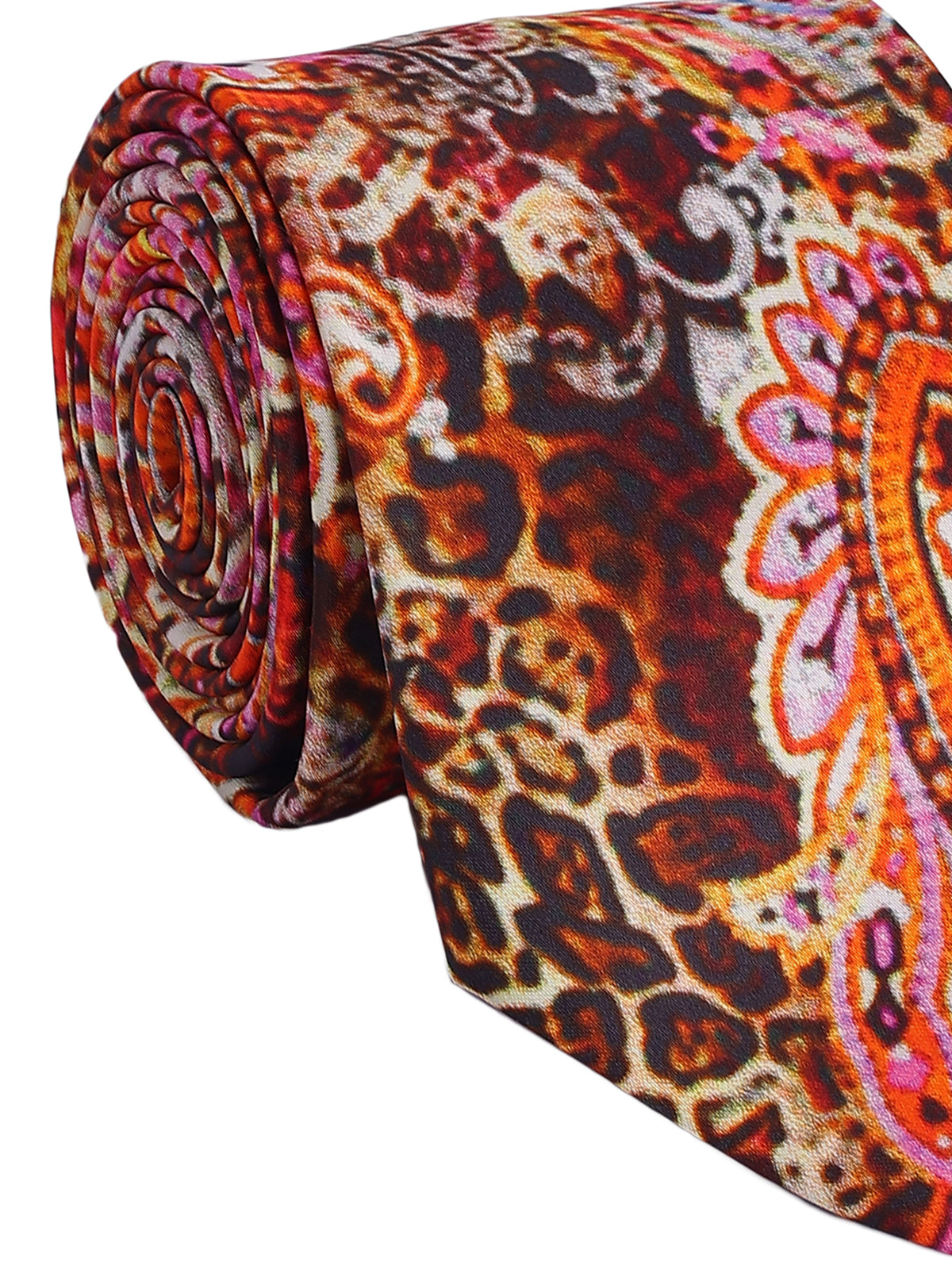 Multicolor Paisley and Animal Print Necktie