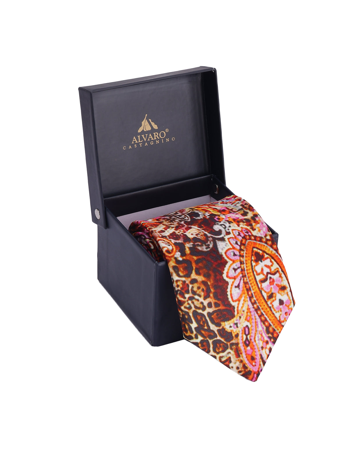 Multicolor Paisley and Animal Print Necktie