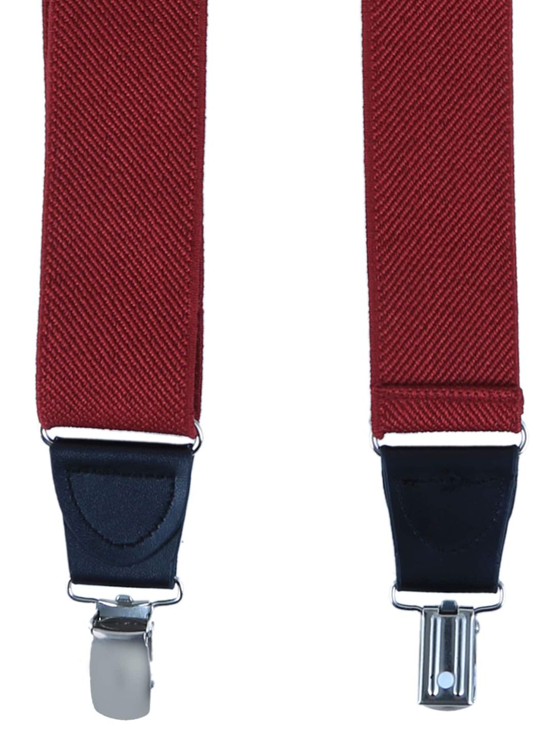 Classic Maroon Solid Y-Back Suspenders