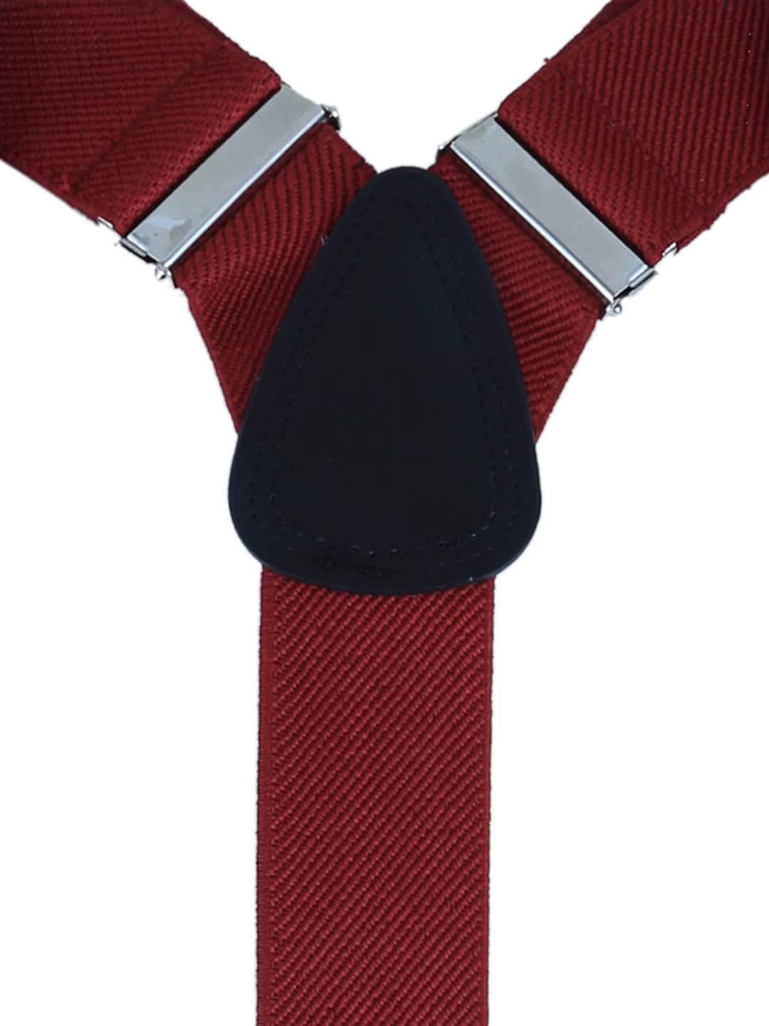 Classic Maroon Solid Y-Back Suspenders