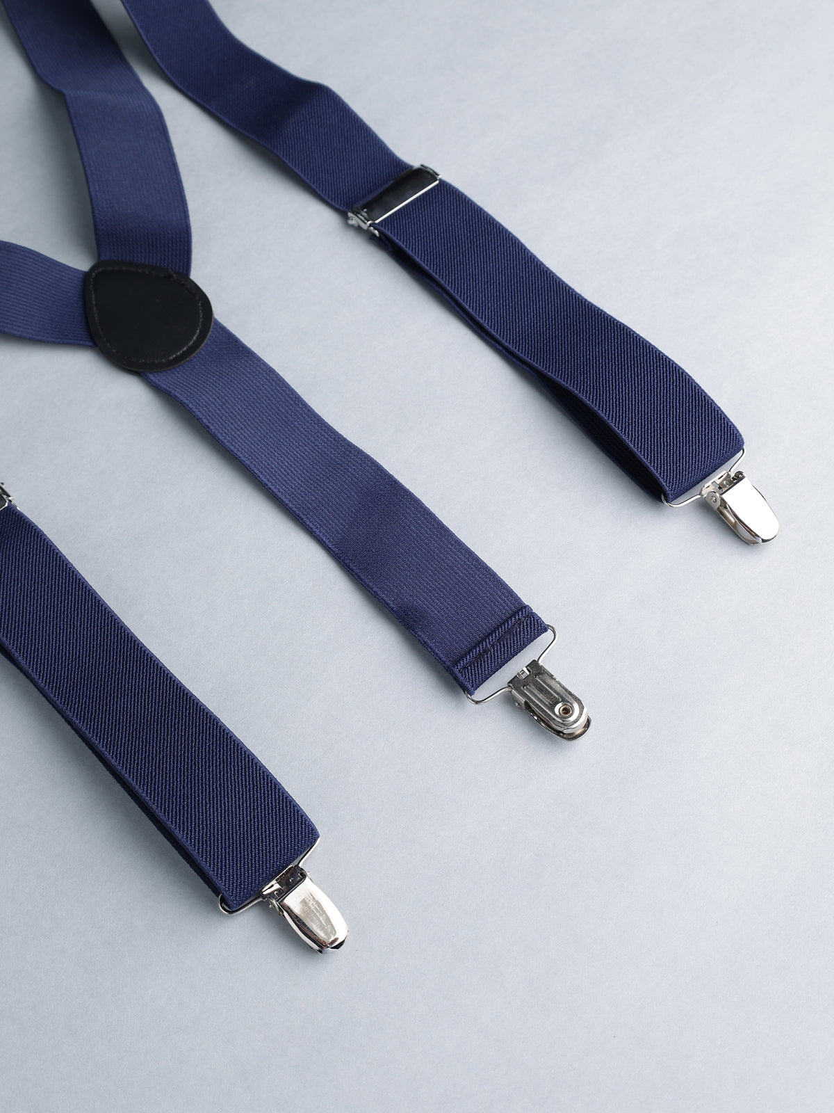 Navy Blue Dotted Y-Back Suspenders