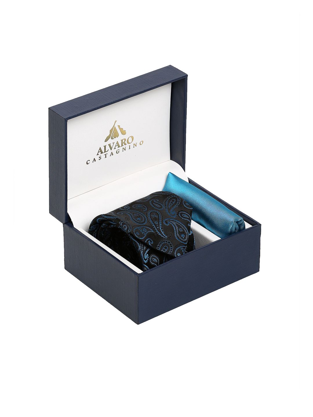 Alvaro Castagnino Men Black & Blue Accessory Gift Set