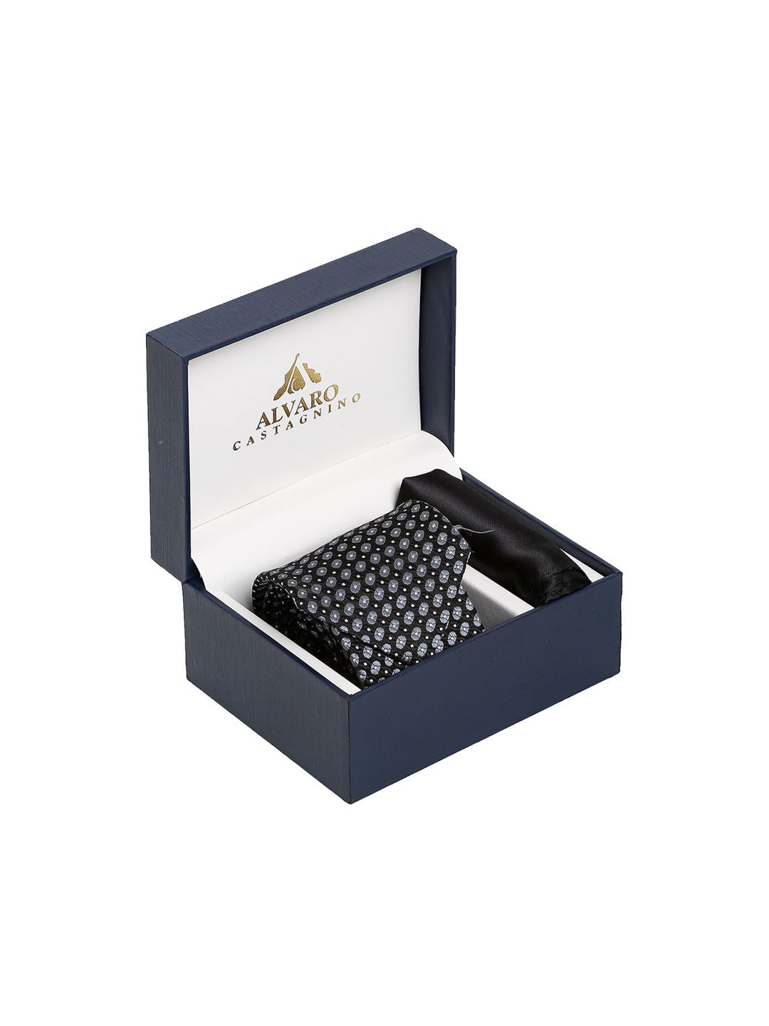 Alvaro Castagnino Men Black & Grey Accessory Gift Set