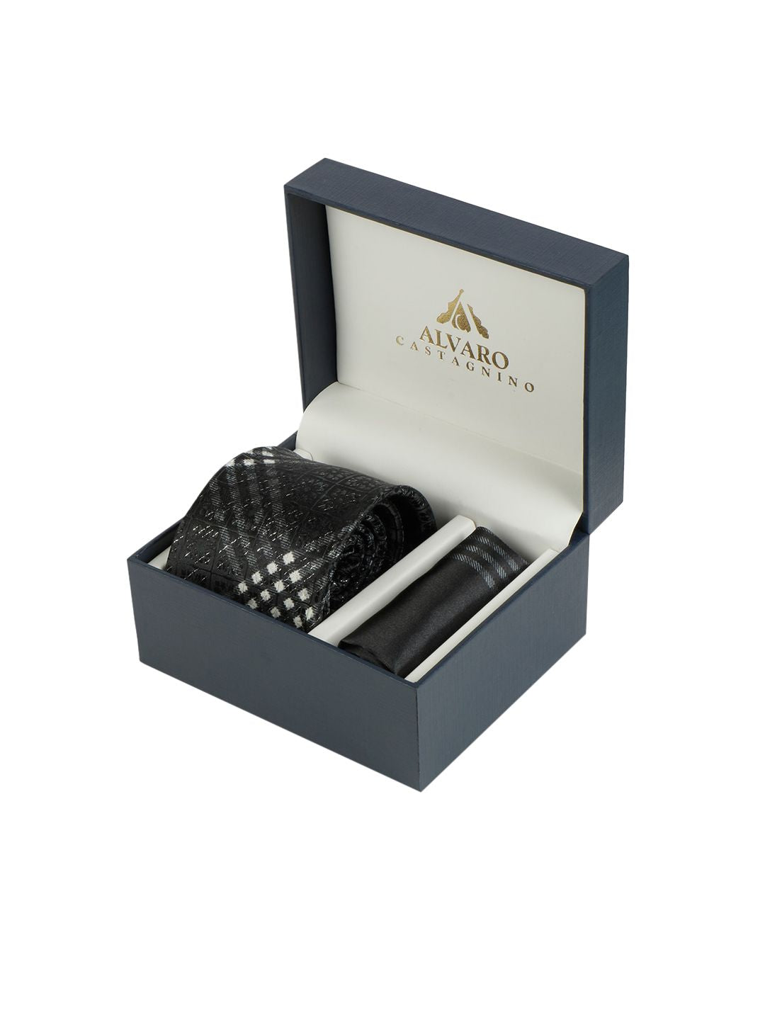 Alvaro Castagnino Men Red & Grey Accessory Gift Set