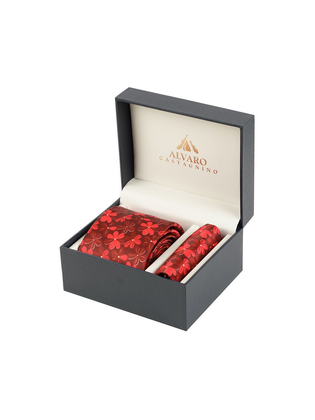 Alvaro Castagnino Men Red & Maroon Accessory Gift Set