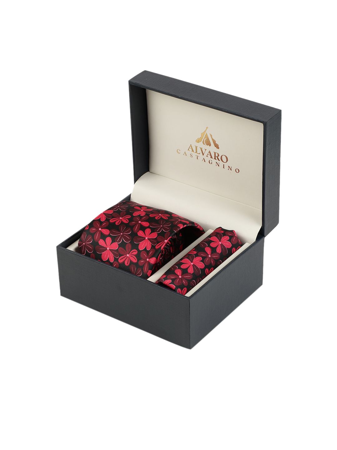 Alvaro Castagnino Men Red & Maroon Accessory Gift Set