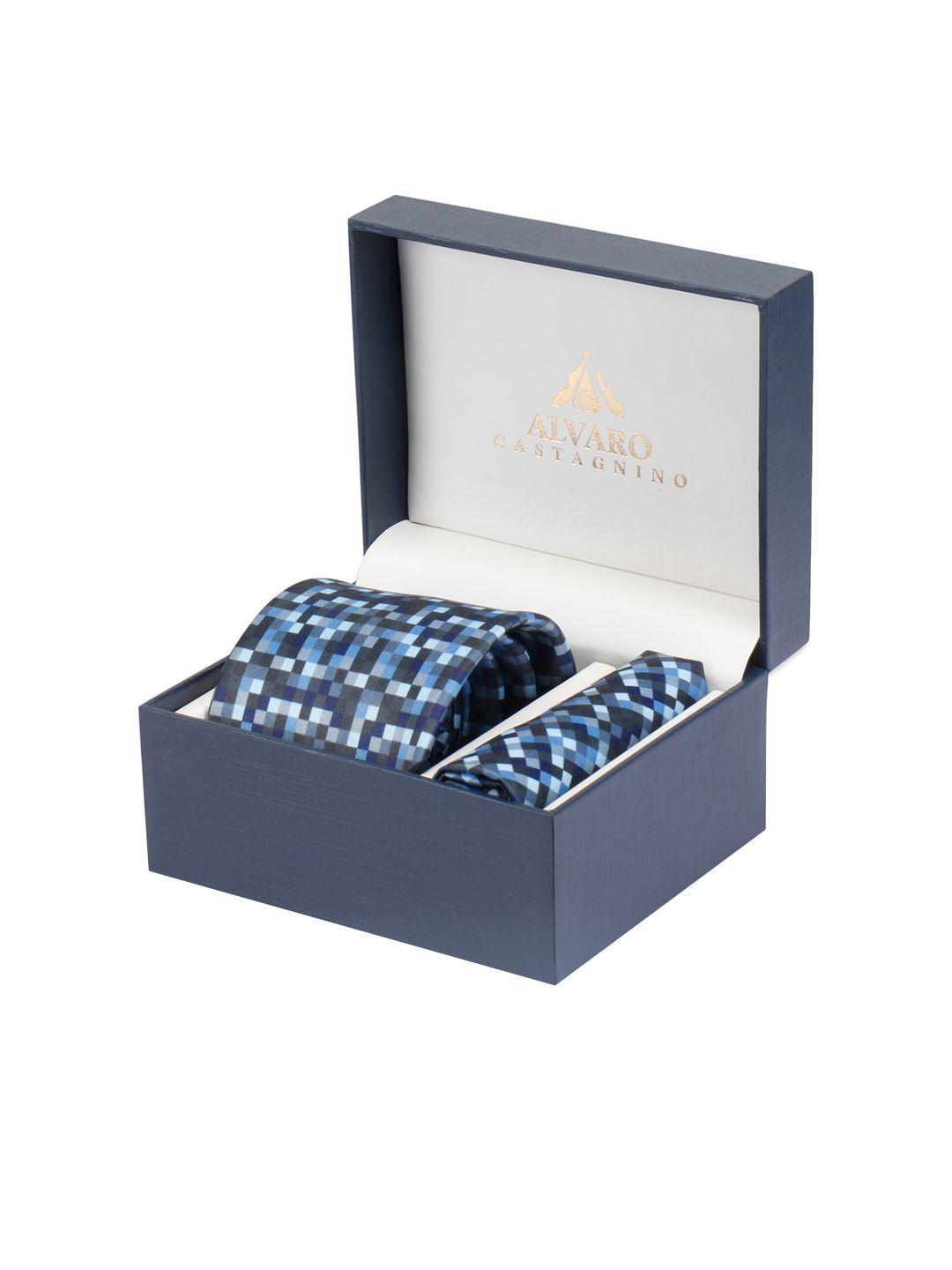 Alvaro Castagnino Men Blue & Black Accessory Gift Set