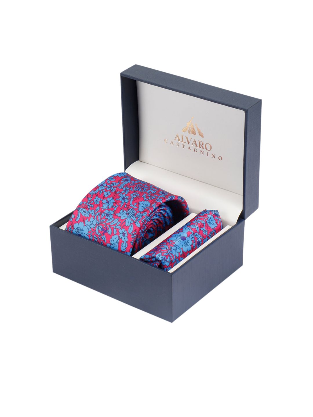 Alvaro Castagnino Men Blue & Red Accessory Gift Set