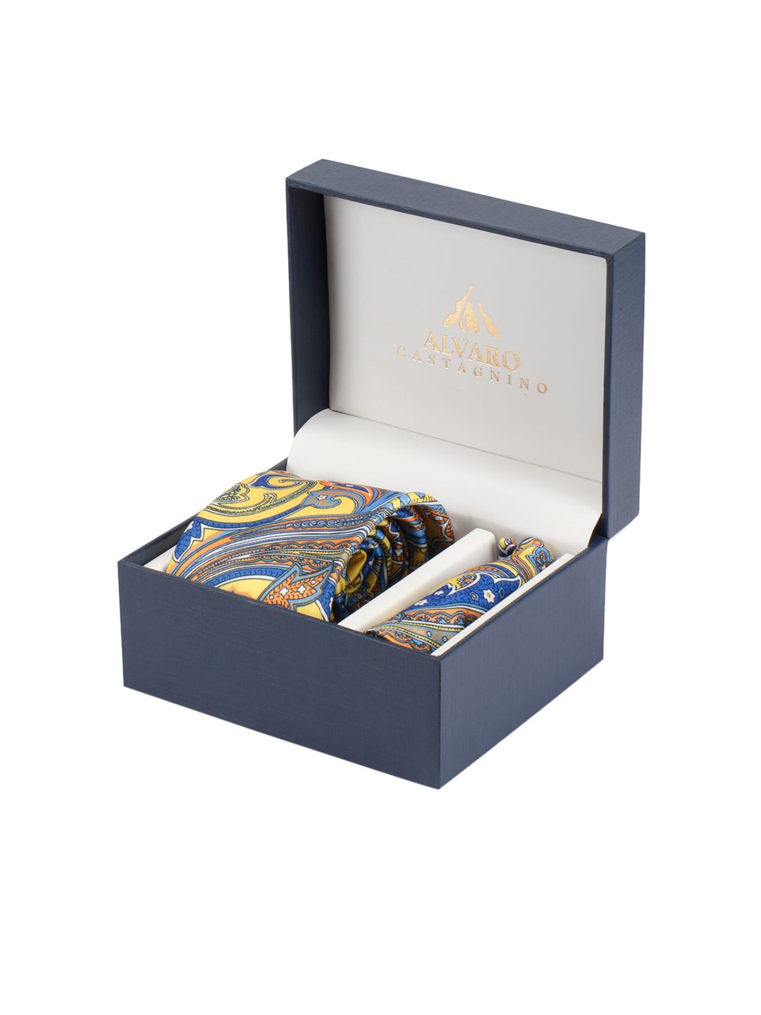Alvaro Castagnino Men Yellow & Blue Accessory Gift Set