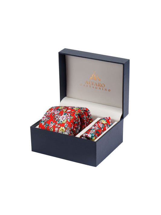 Alvaro Castagnino Men Red & Green Accessory Gift Set