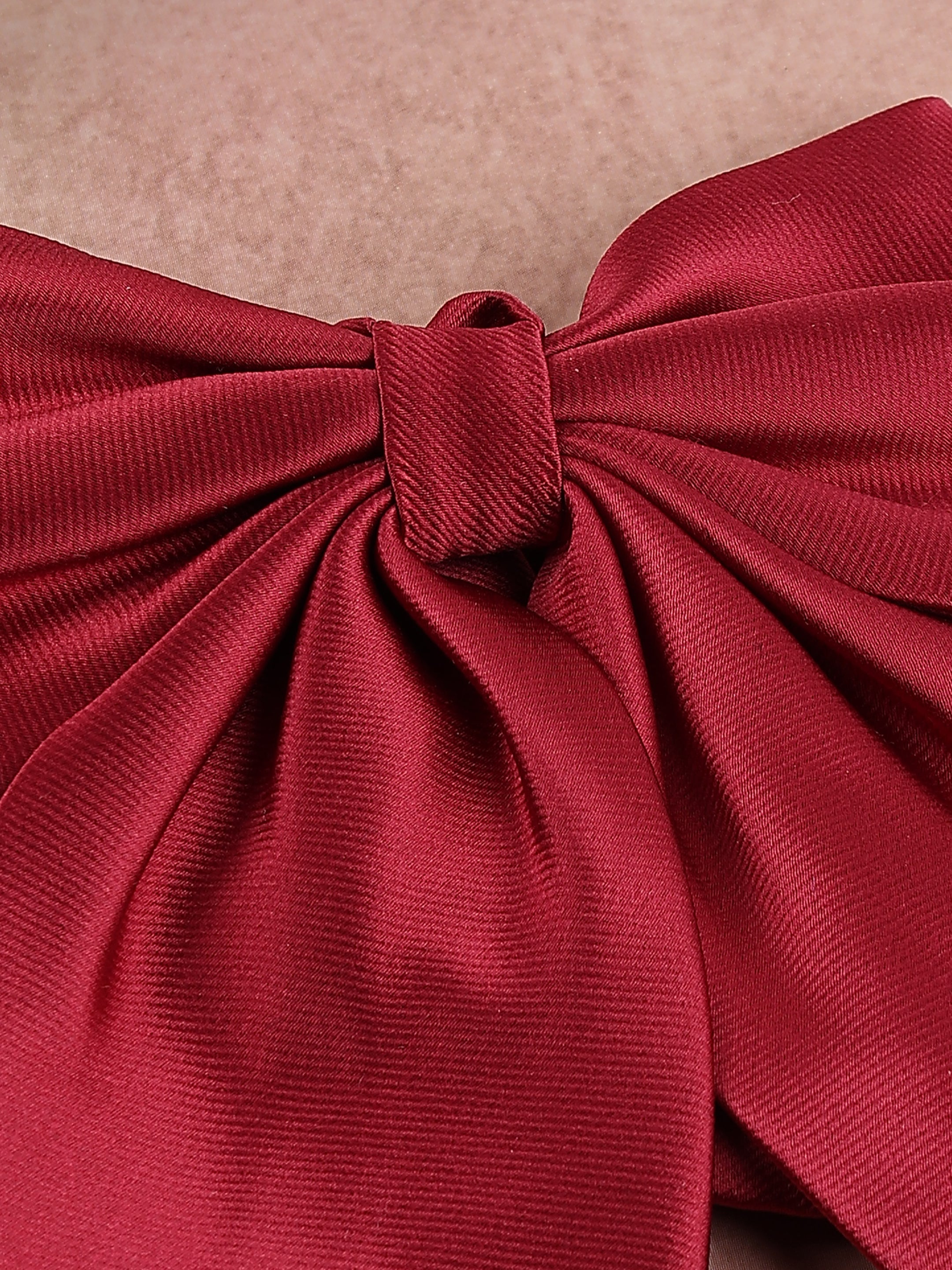 Maroon Floppy Bow Tie
