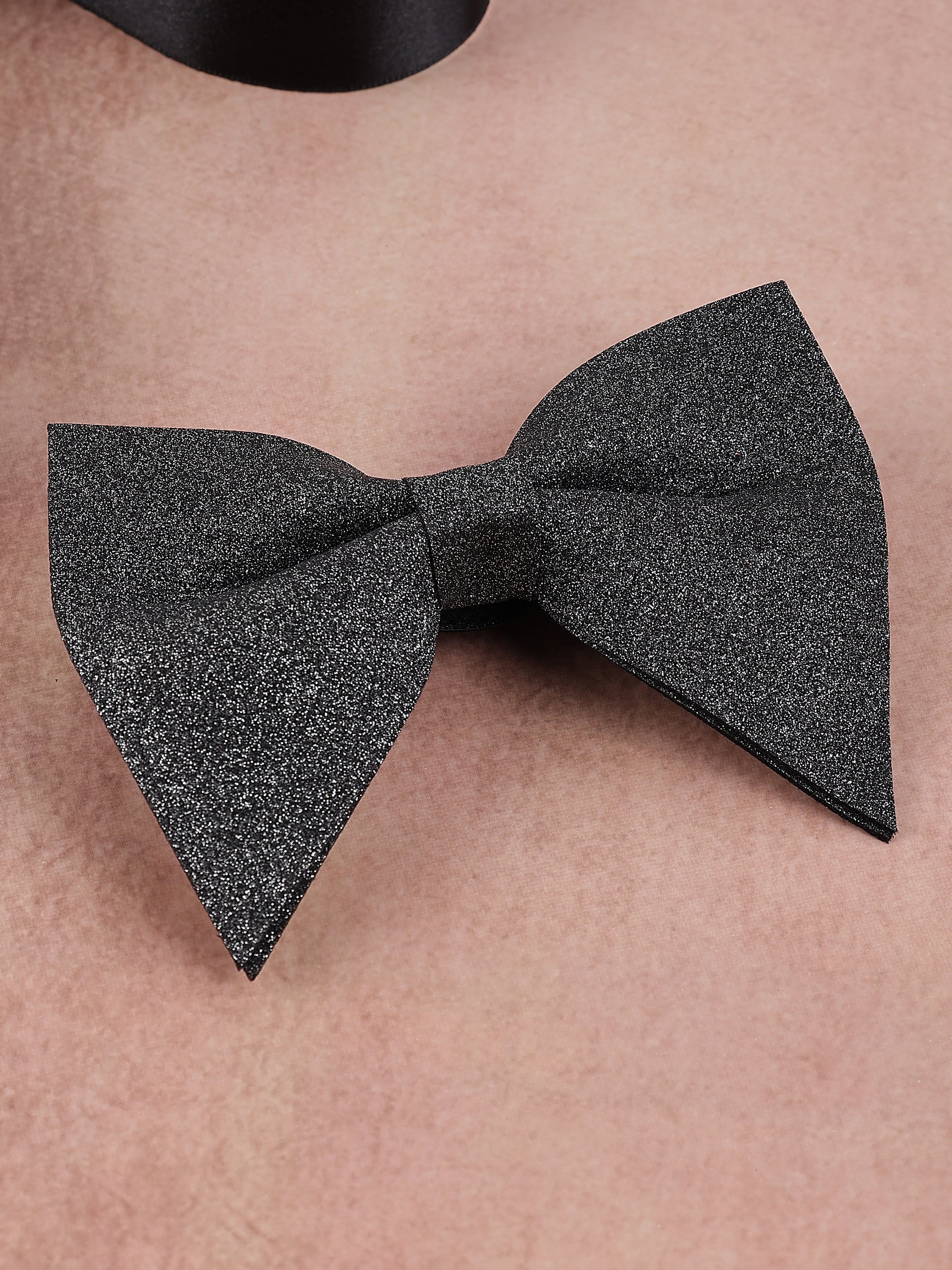 Black Glitter Butterfly Bow Tie