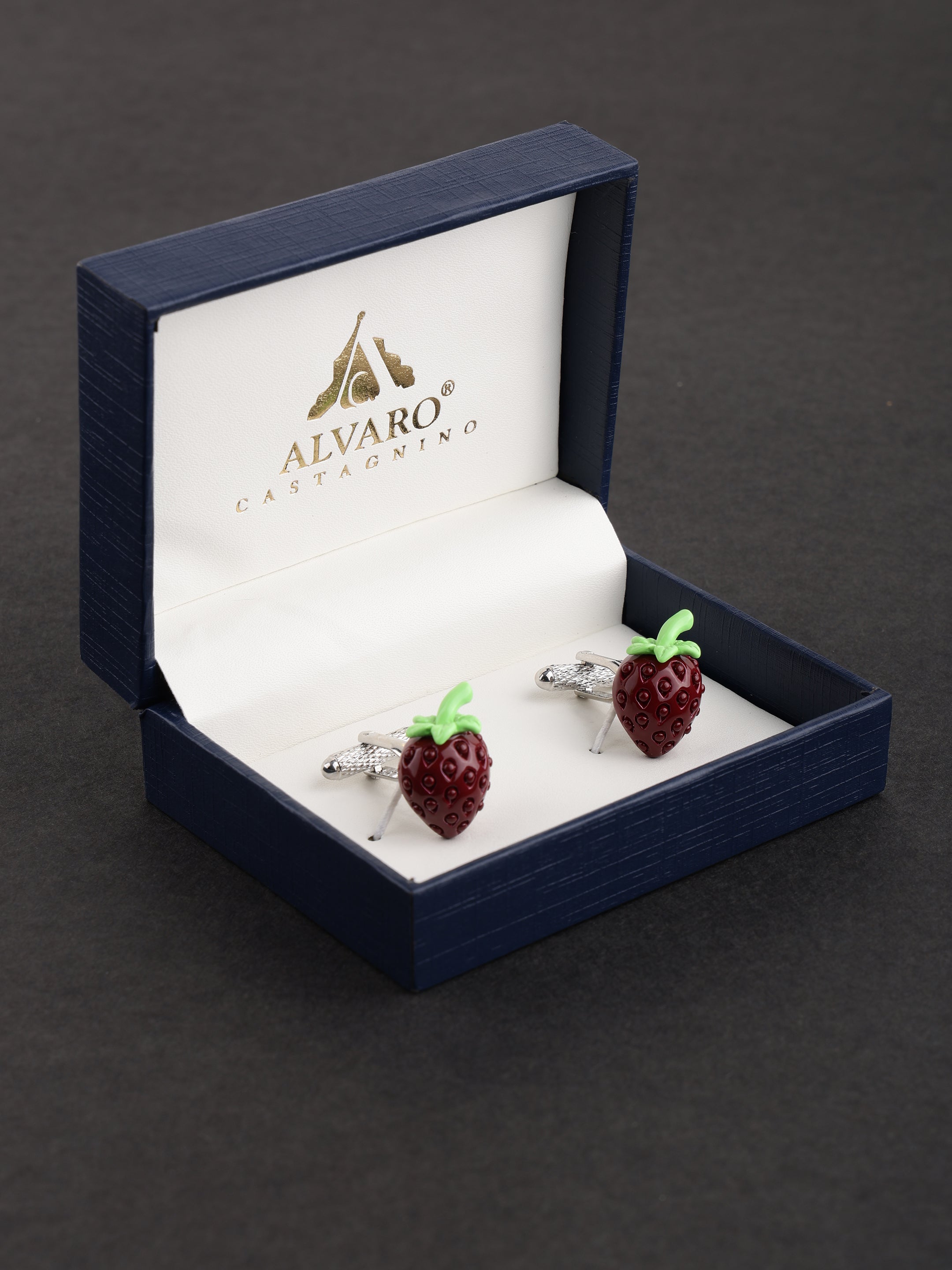 Red Strawberry Shape Fun Cufflink