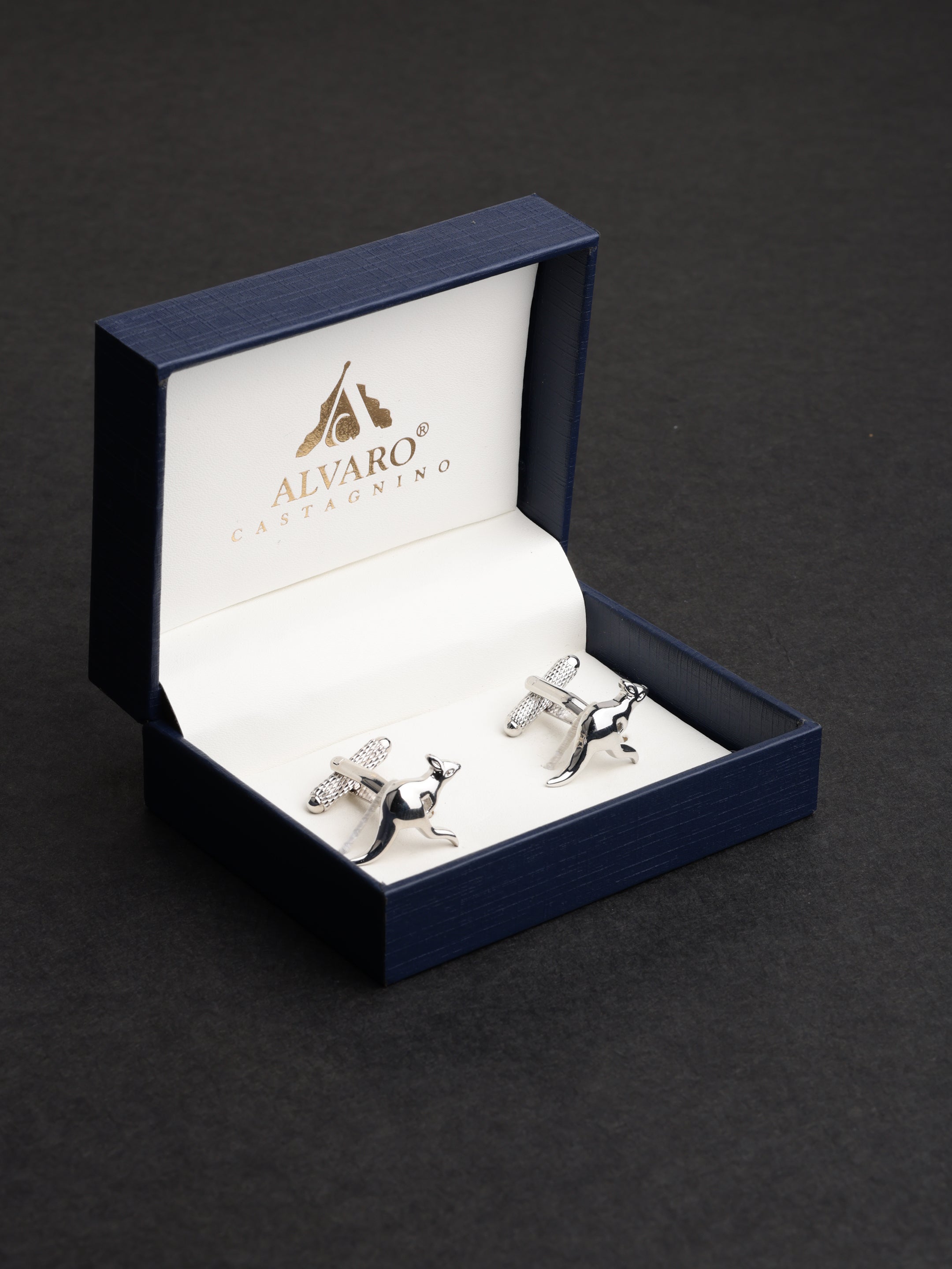 Silver Kangaroo Shape Fun Cufflink