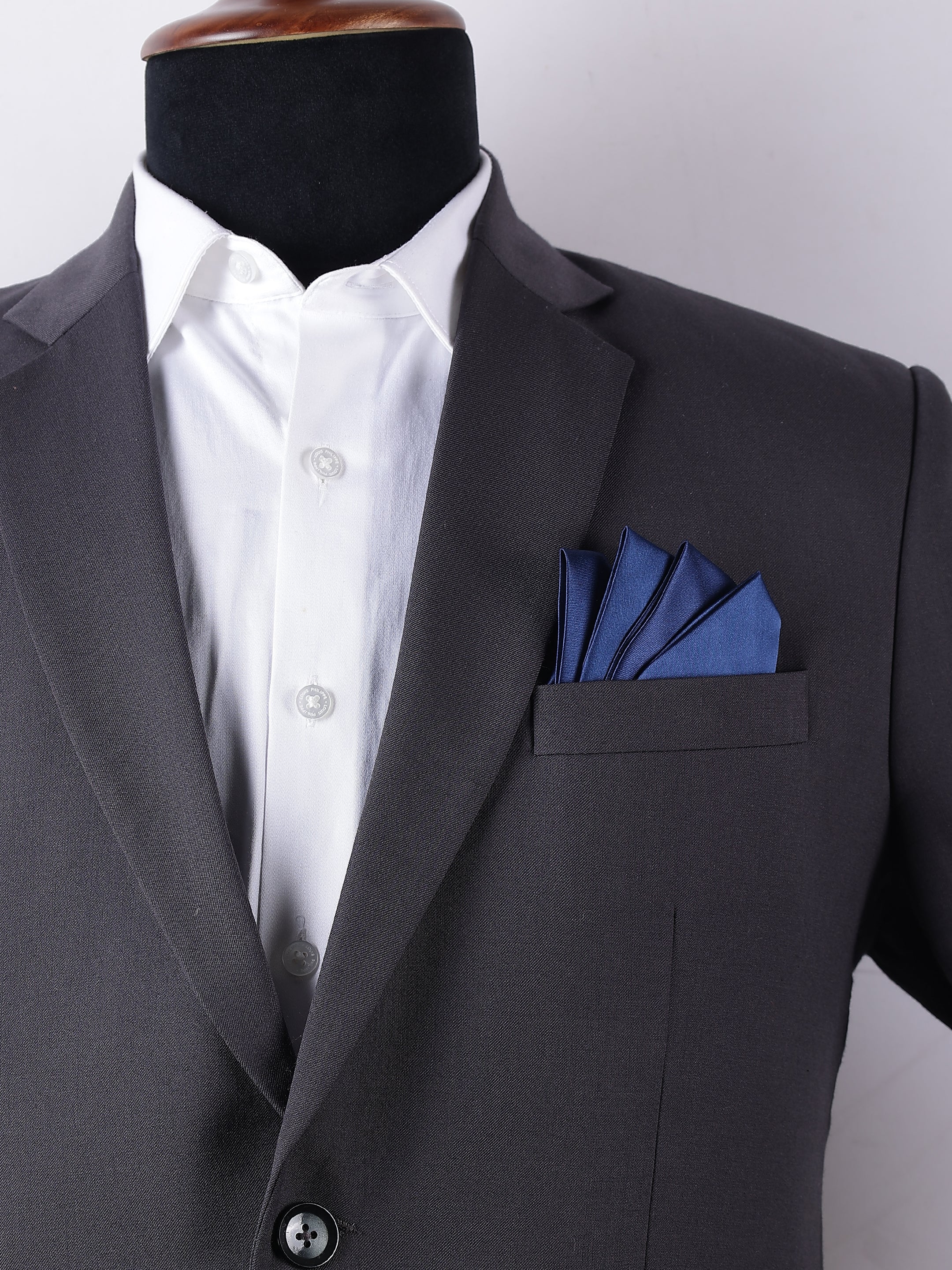 Navy Blue Pre-Folded Pocket Square