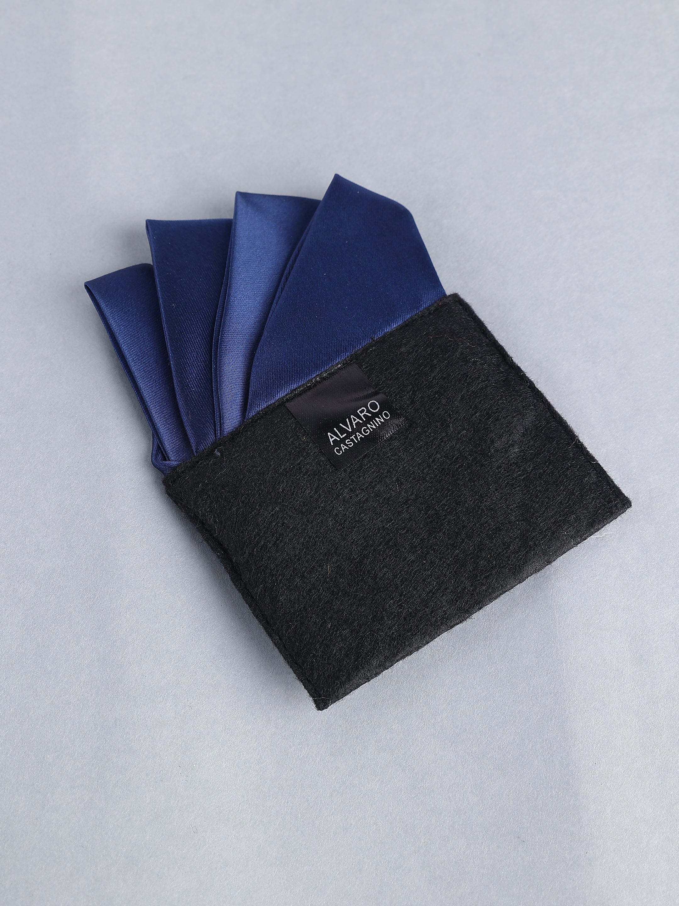 Navy Blue Pre-Folded Pocket Square