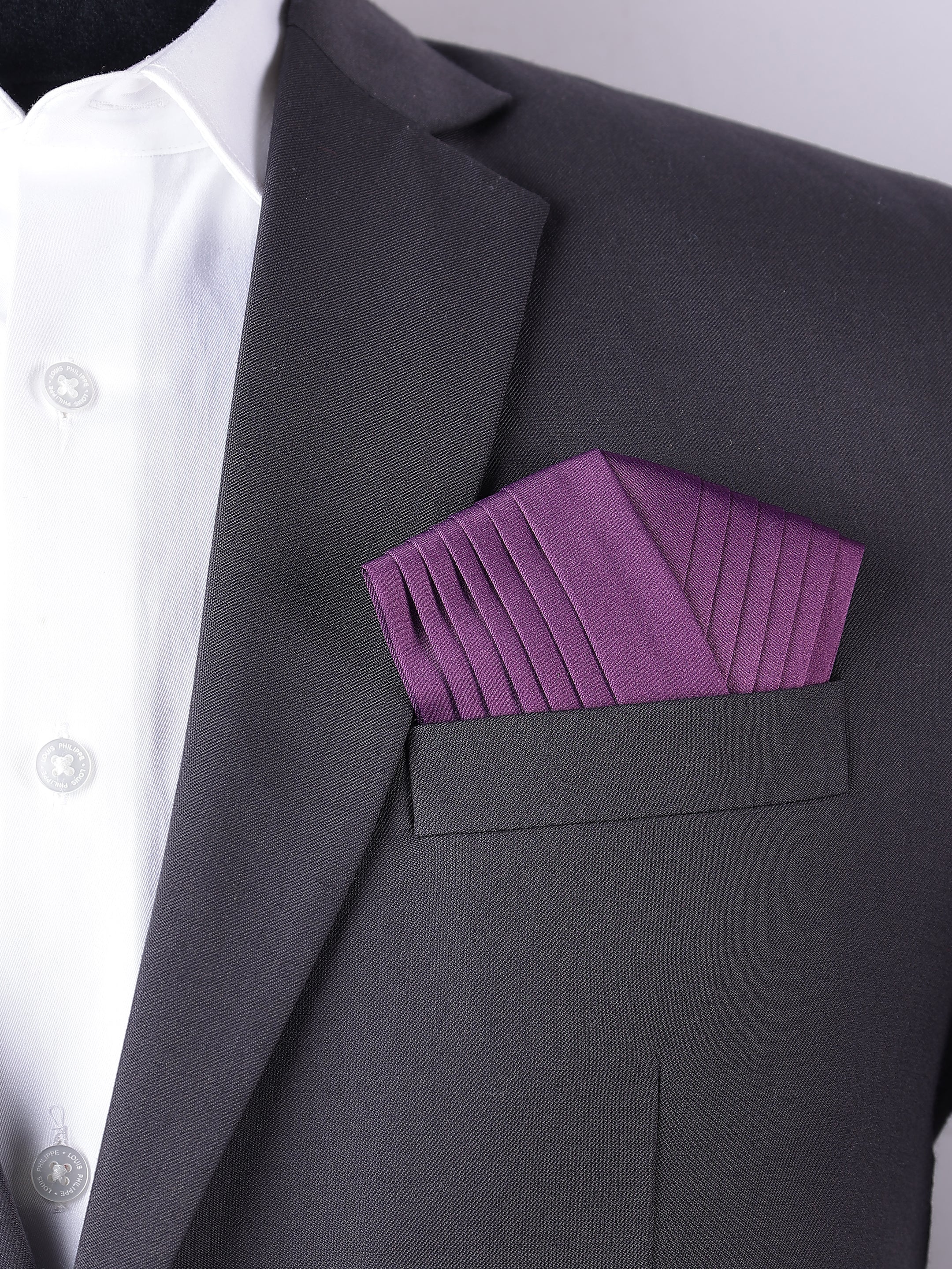 Purple Pre-Folded Pocket Square