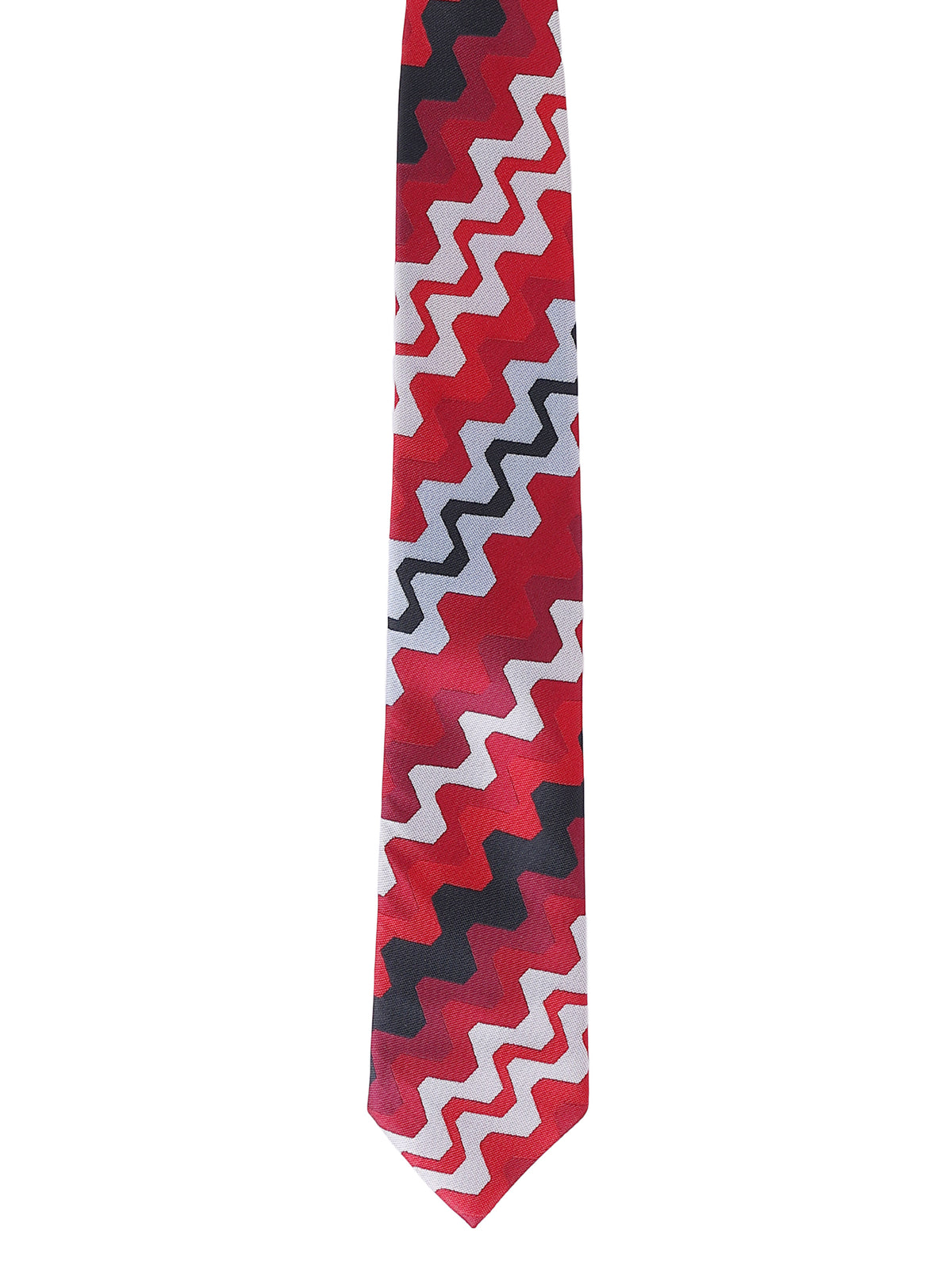 Red and Black Zigzag Necktie