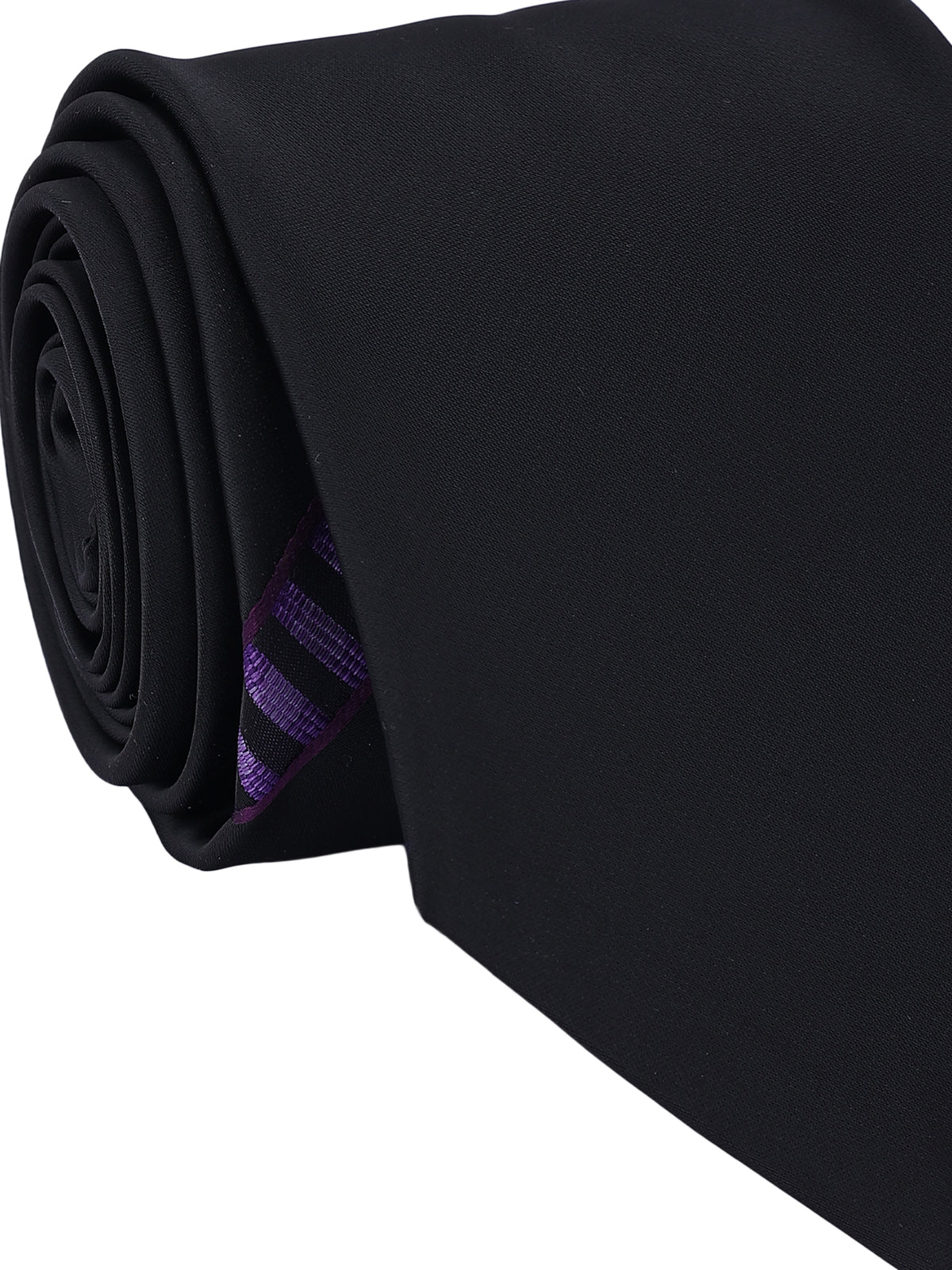 Black & Purple Diagonal Accent Stripe Necktie