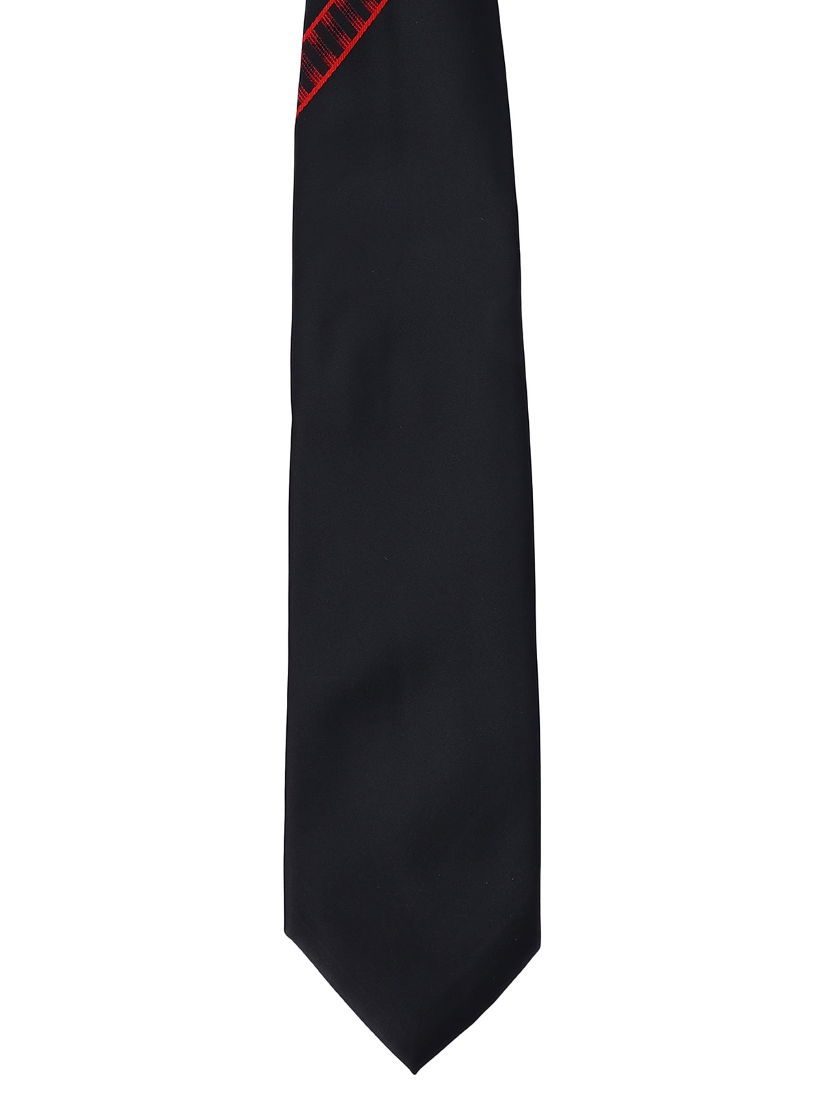 Black & Red Diagonal Accent Stripe Necktie