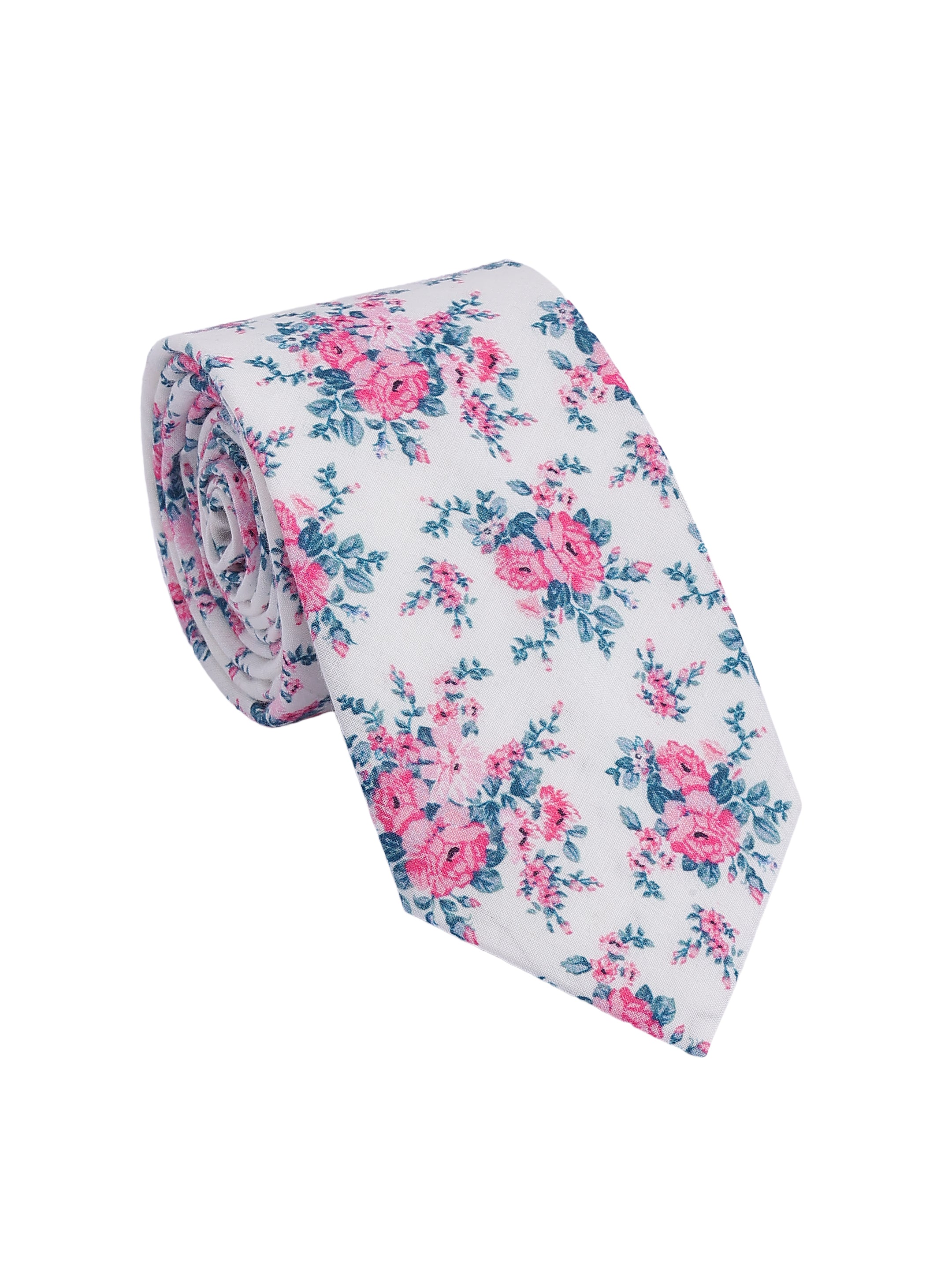 Floral Cotton Pink Tie