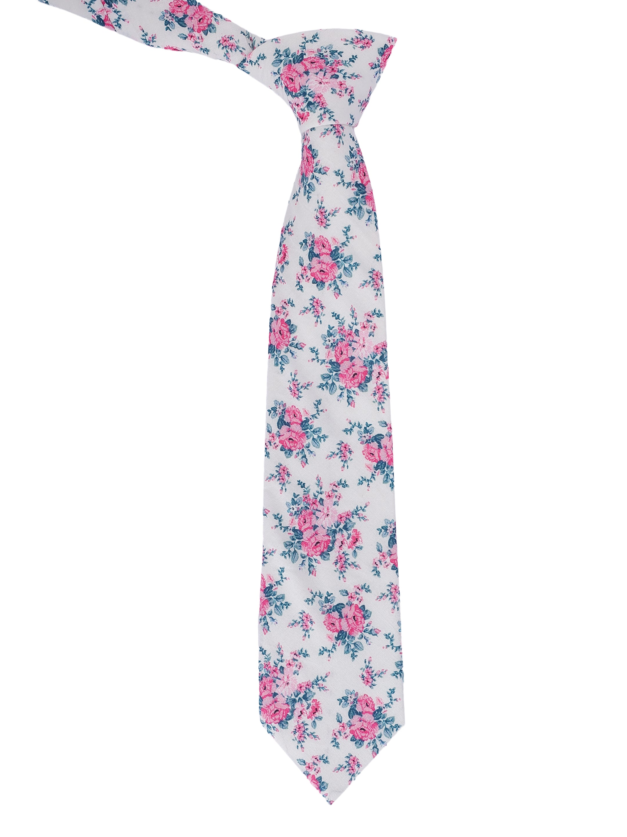 Floral Cotton Pink Tie