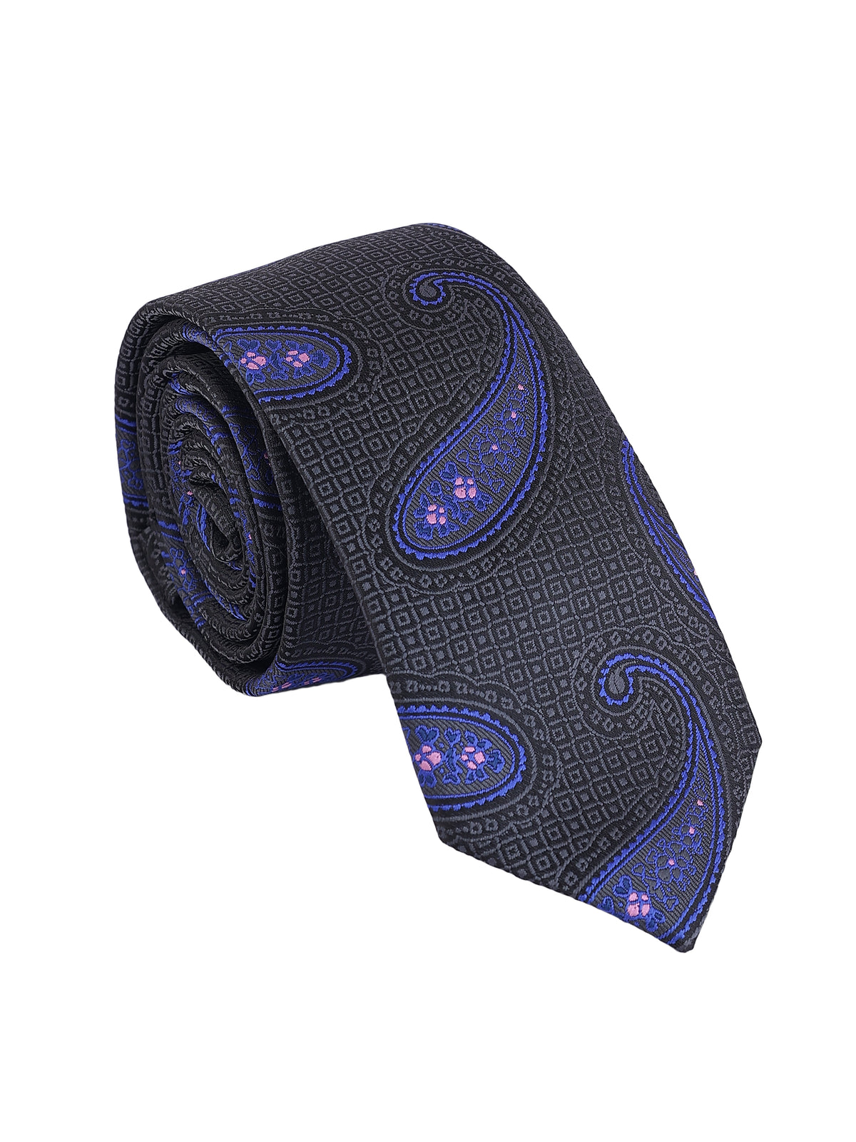 Black & Blue Paisley Necktie