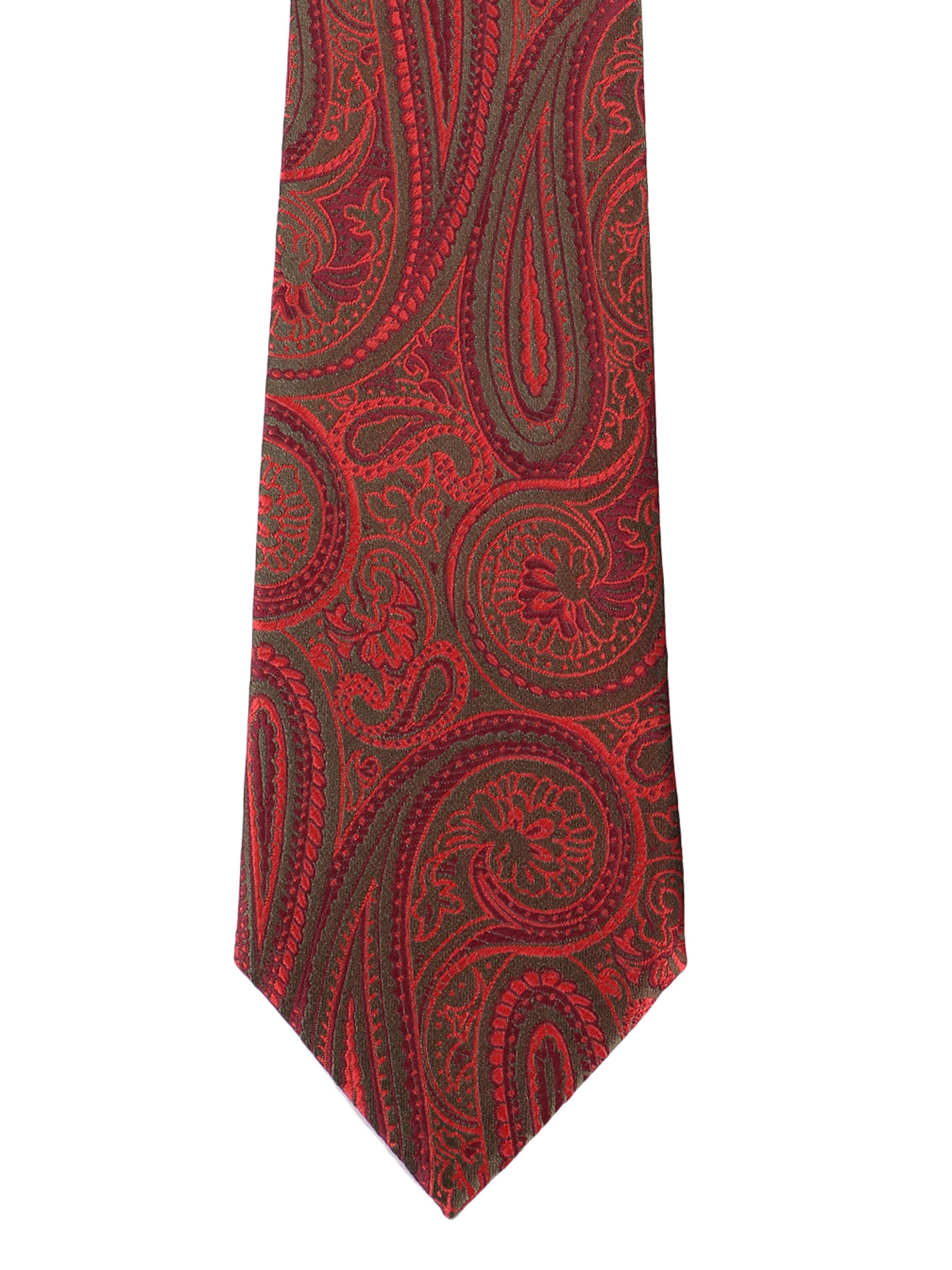 Red & Charcoal Paisley Necktie