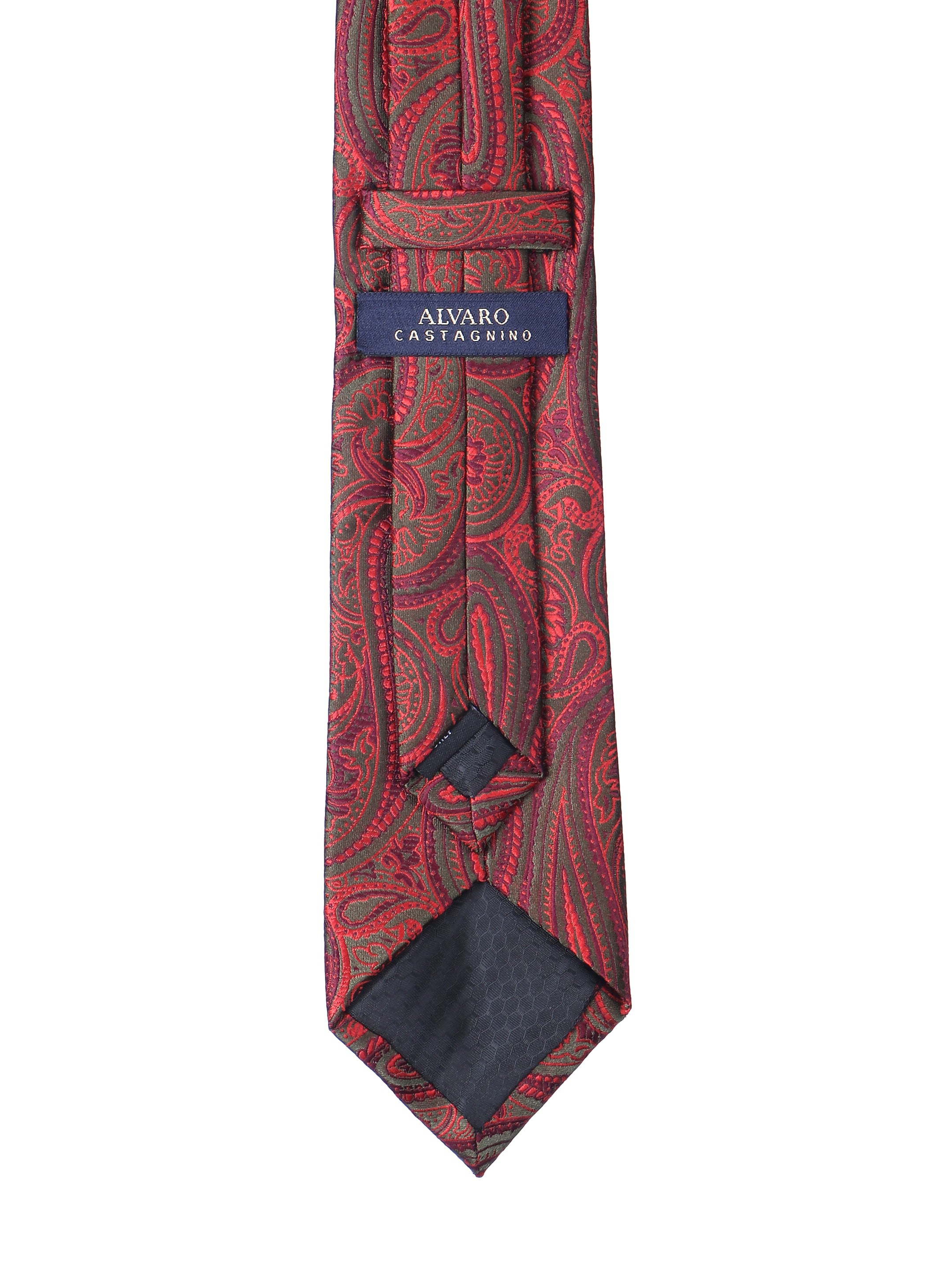 Red & Charcoal Paisley Necktie