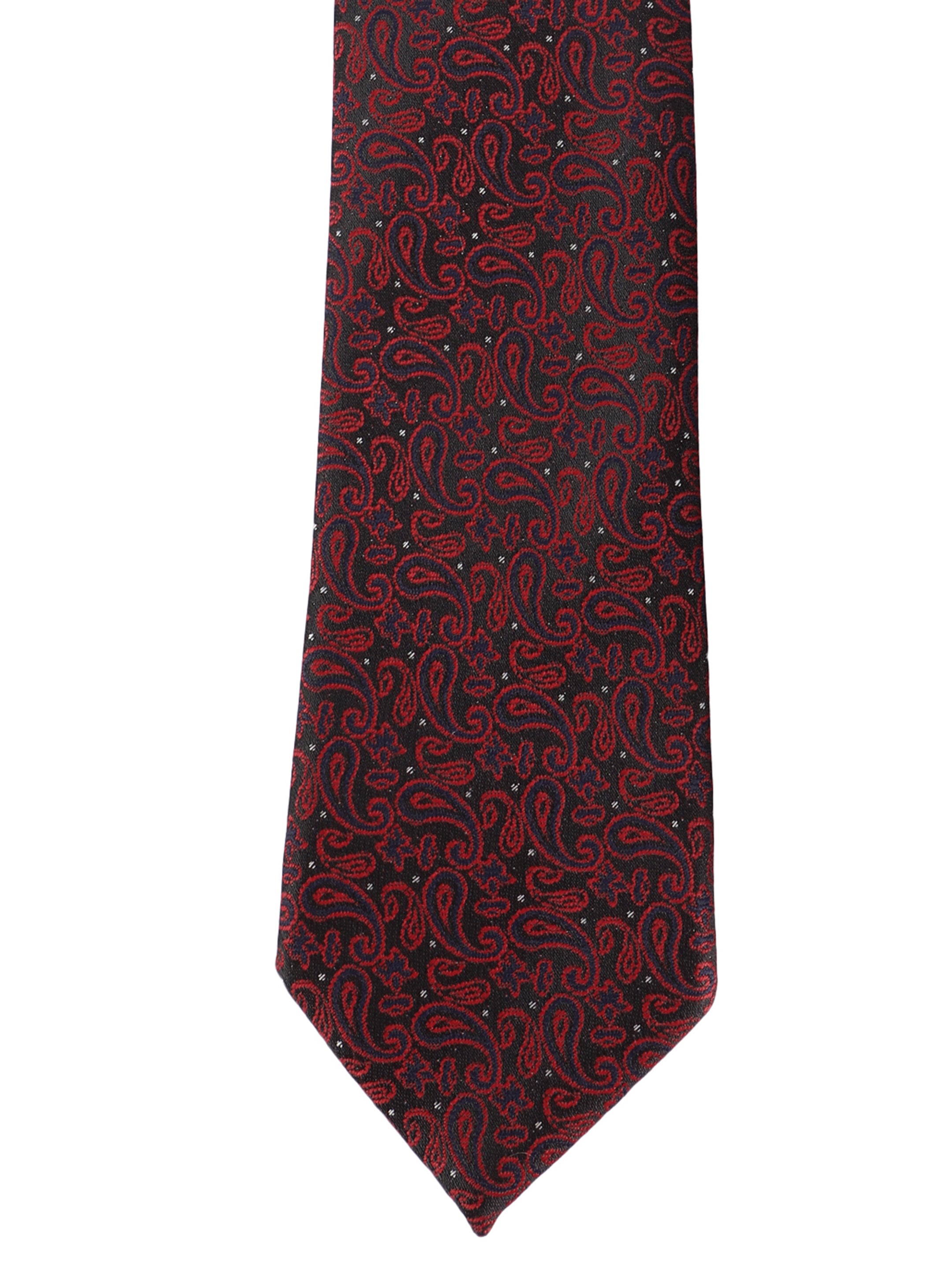 Maroon & Black Paisley Tie
