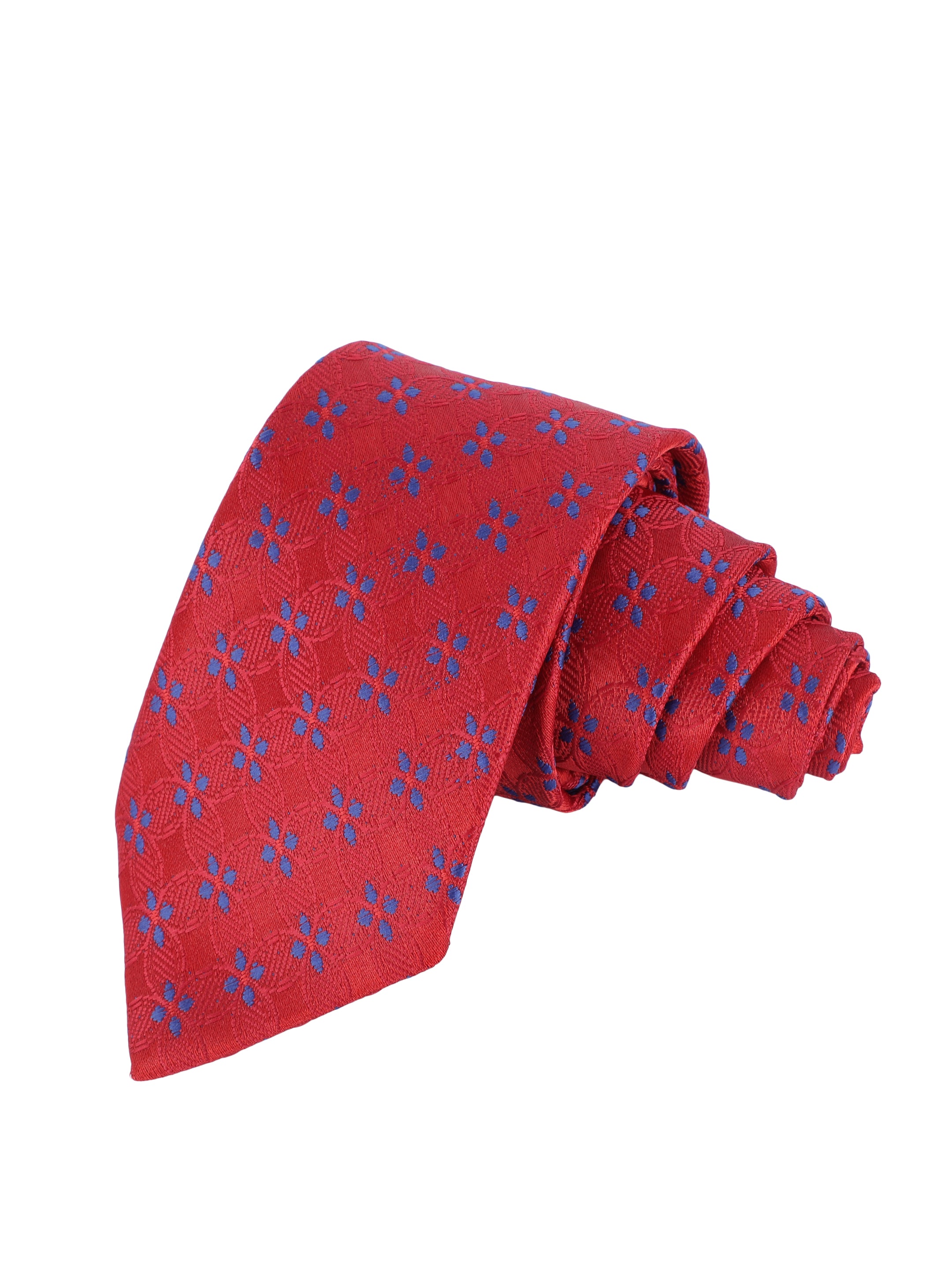 Red & Blue Floral Necktie