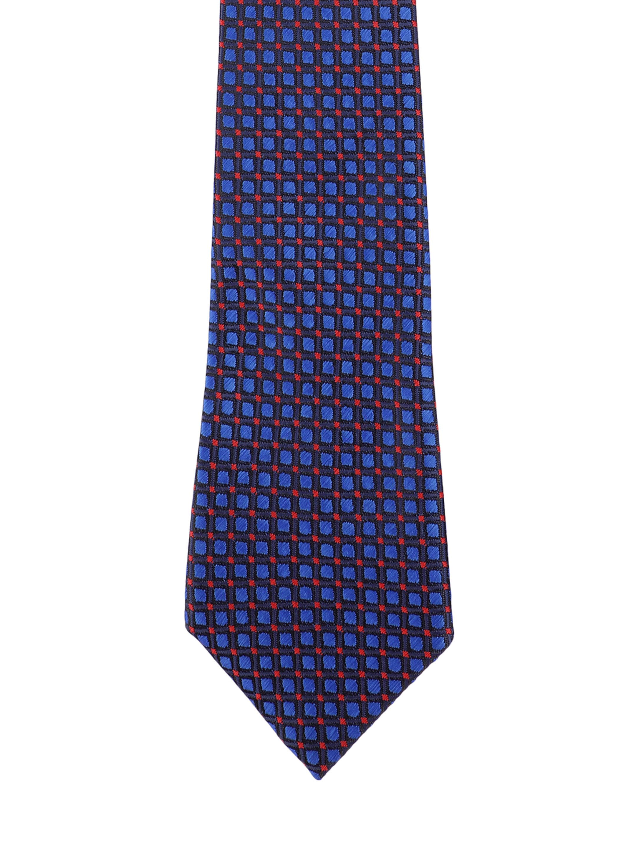 geometric Blue Necktie