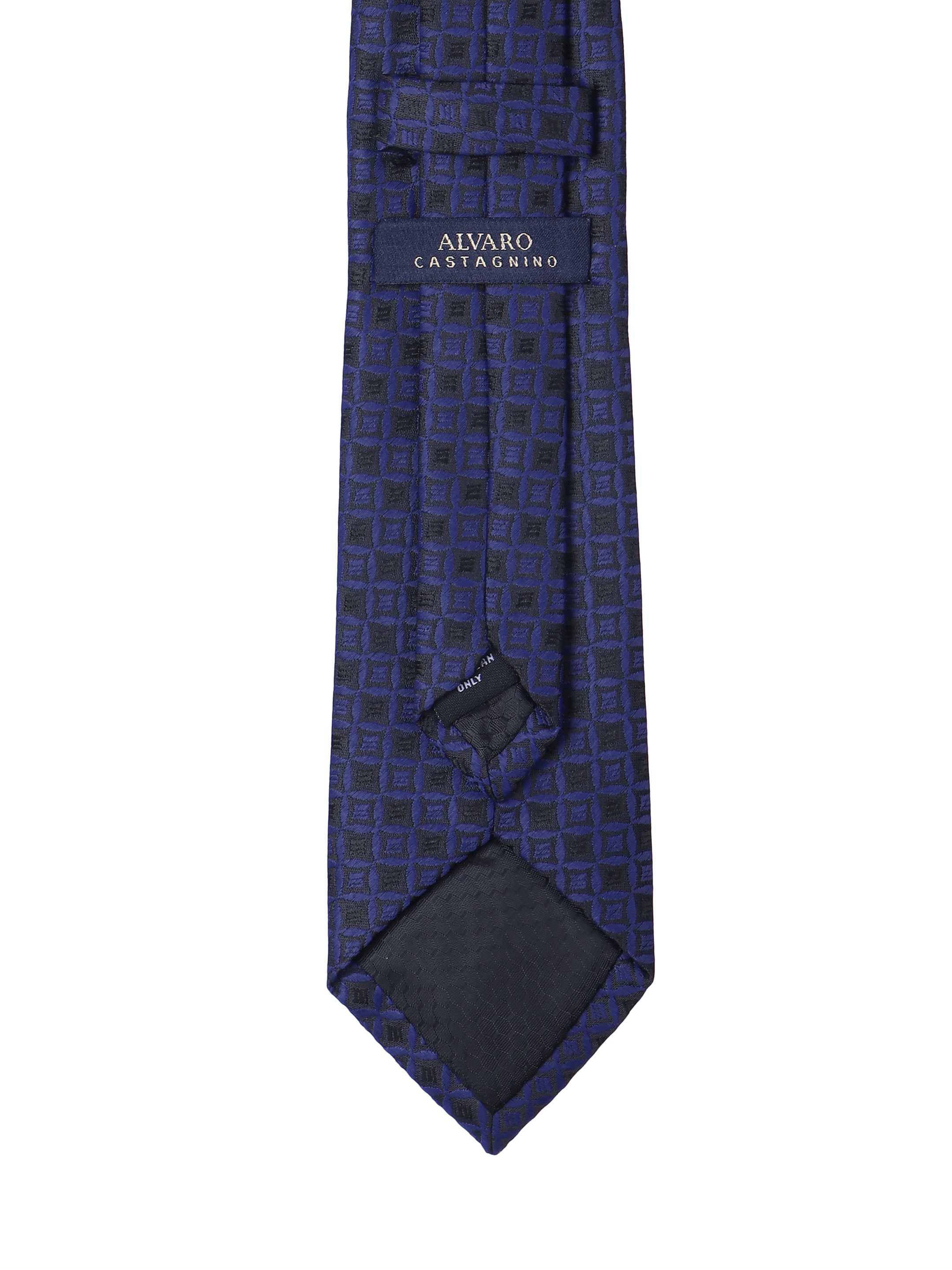 Blue & Black Geometric Necktie