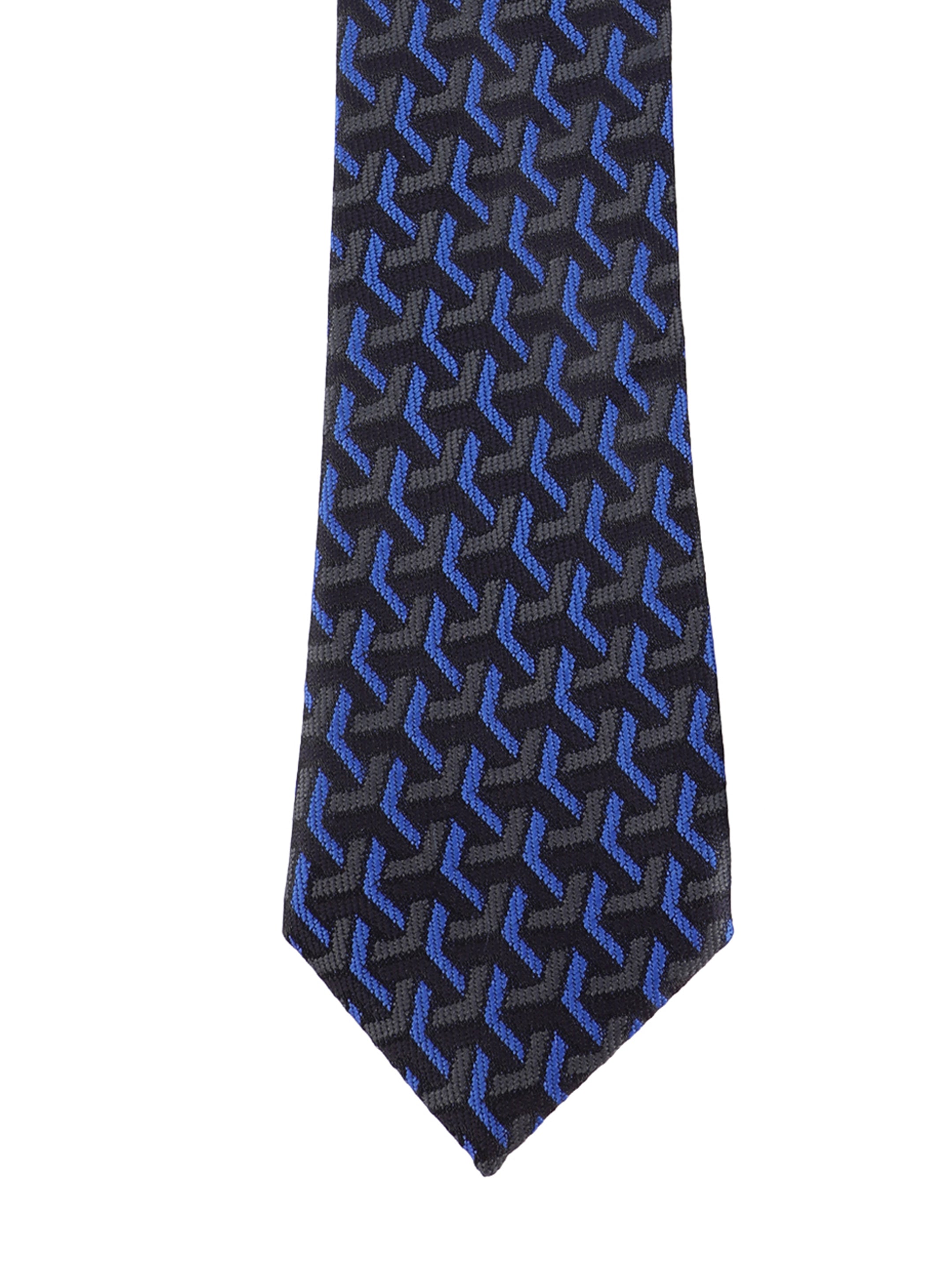Geometric Black & Blue Tie