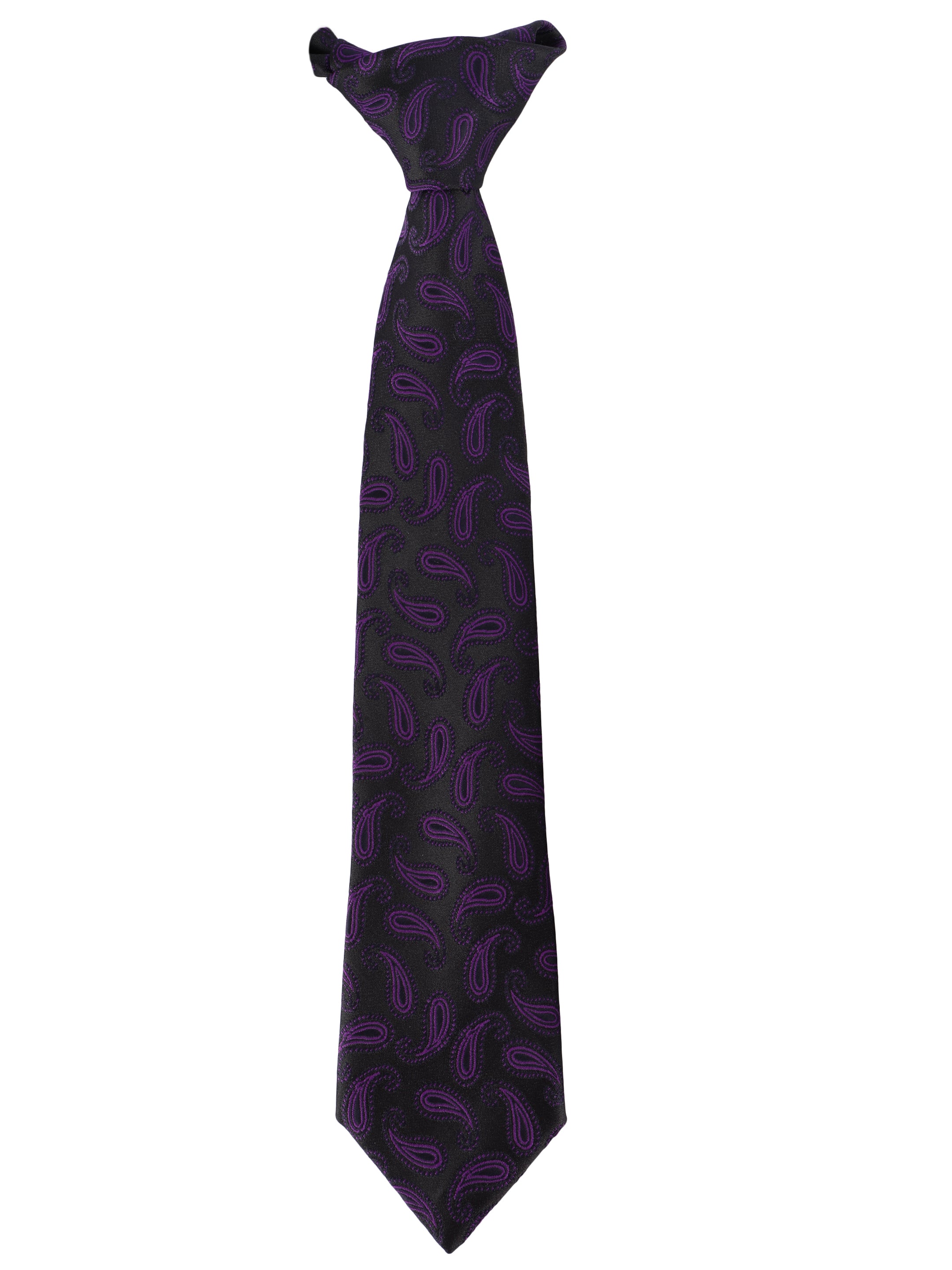Paisley Black & Purple Tie