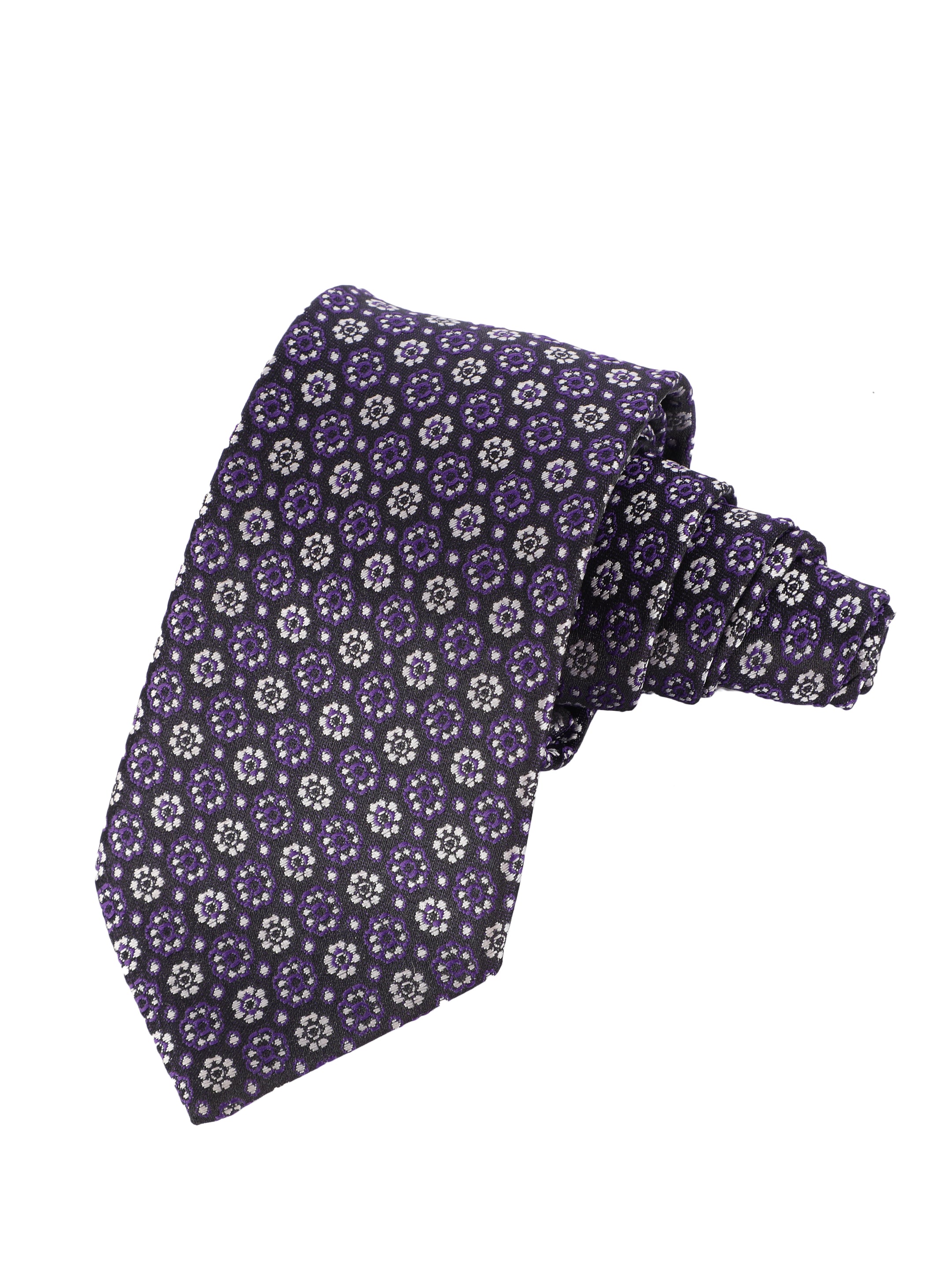Purple Floral Necktie