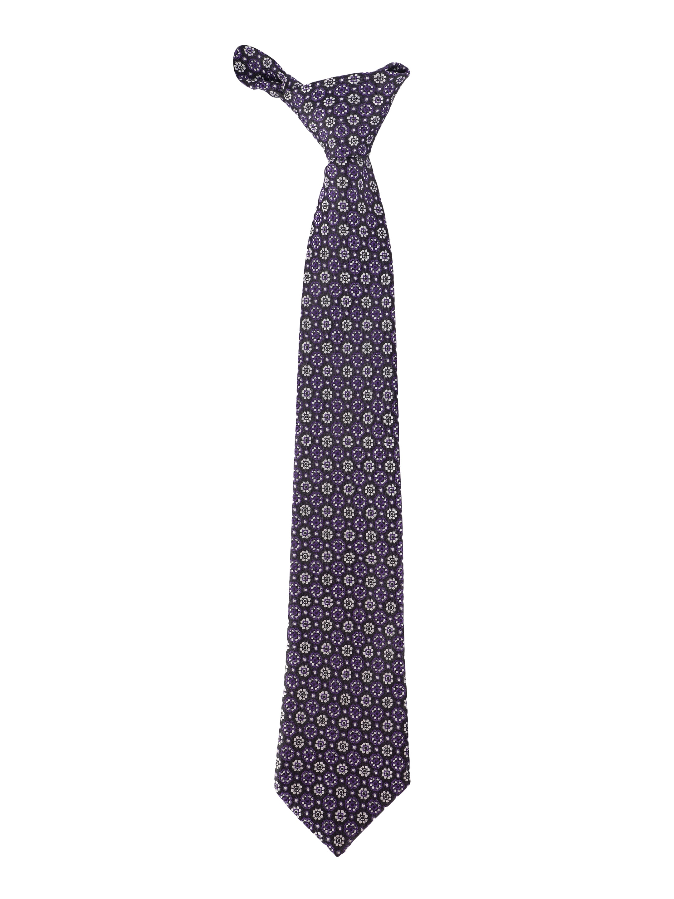 Purple Floral Necktie