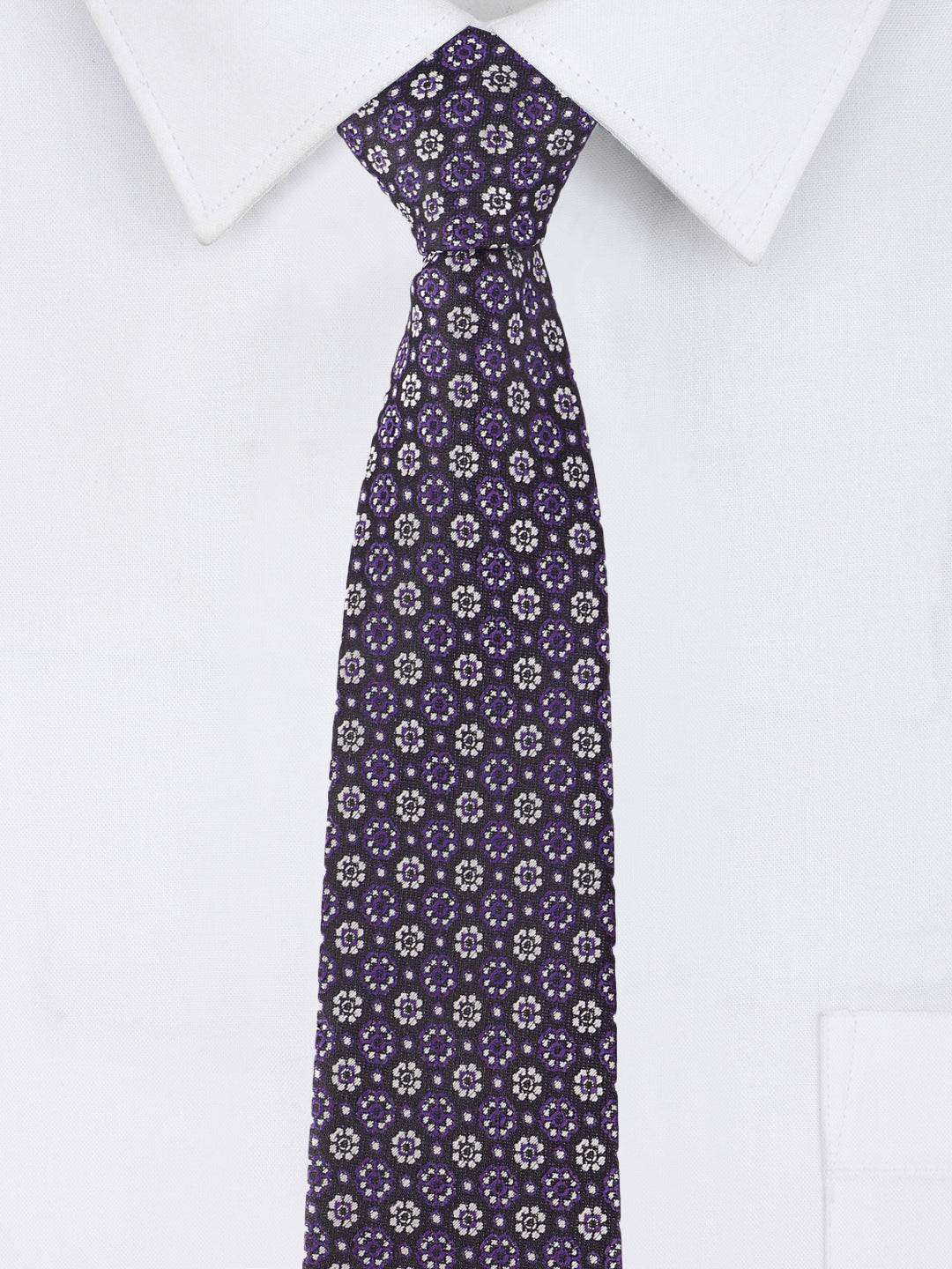 Purple Floral Necktie