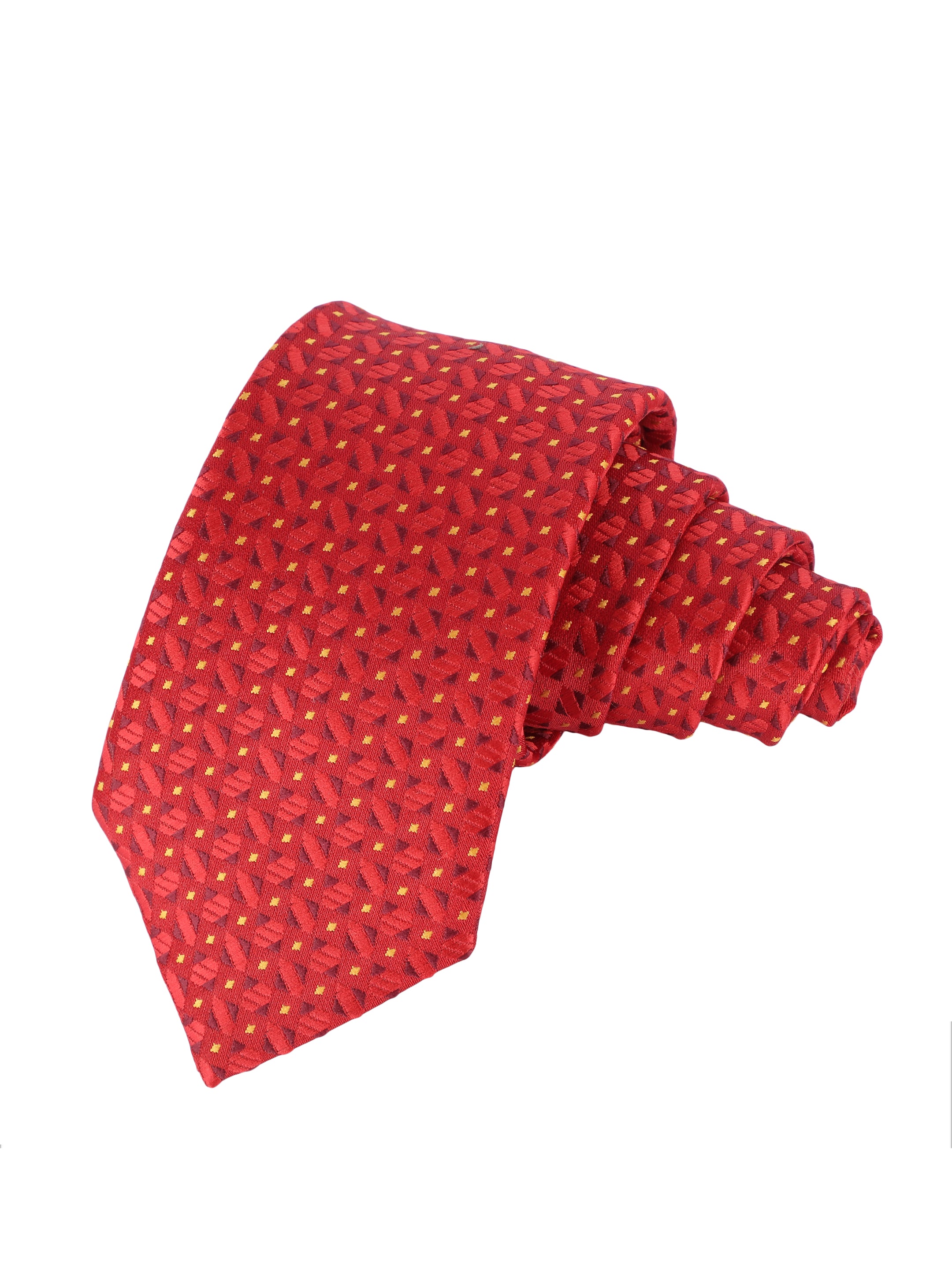Red Geometric Tie