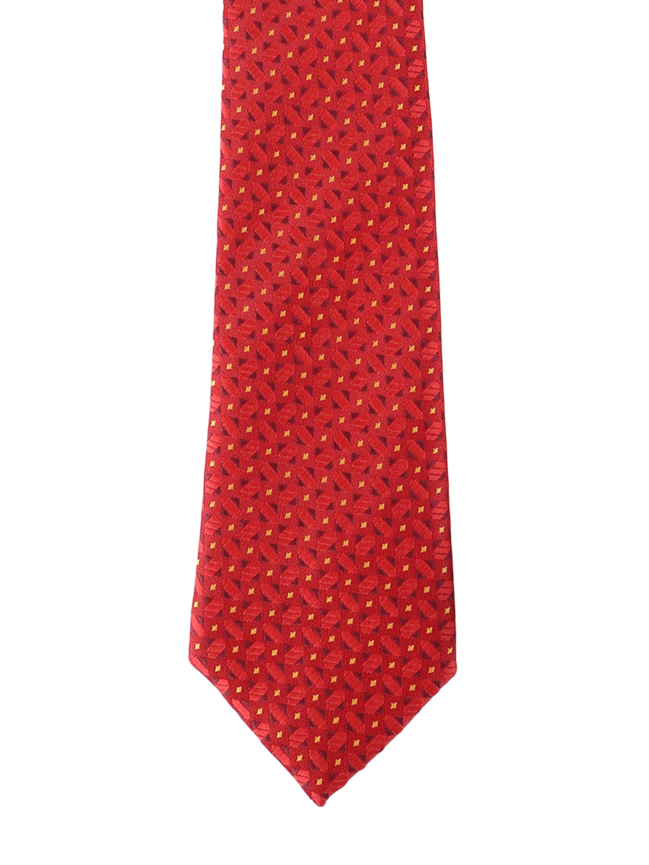 Red Geometric Tie